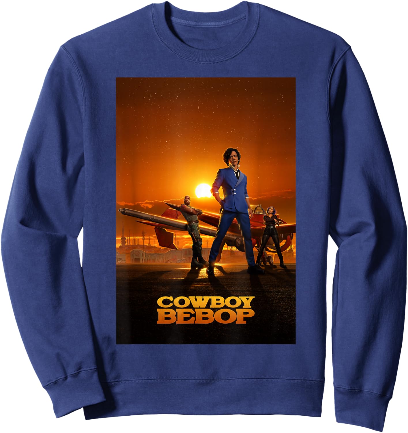 Cowboy Bebop Sunset Group Poster Sweatshirt - Sweatshirt | Navy