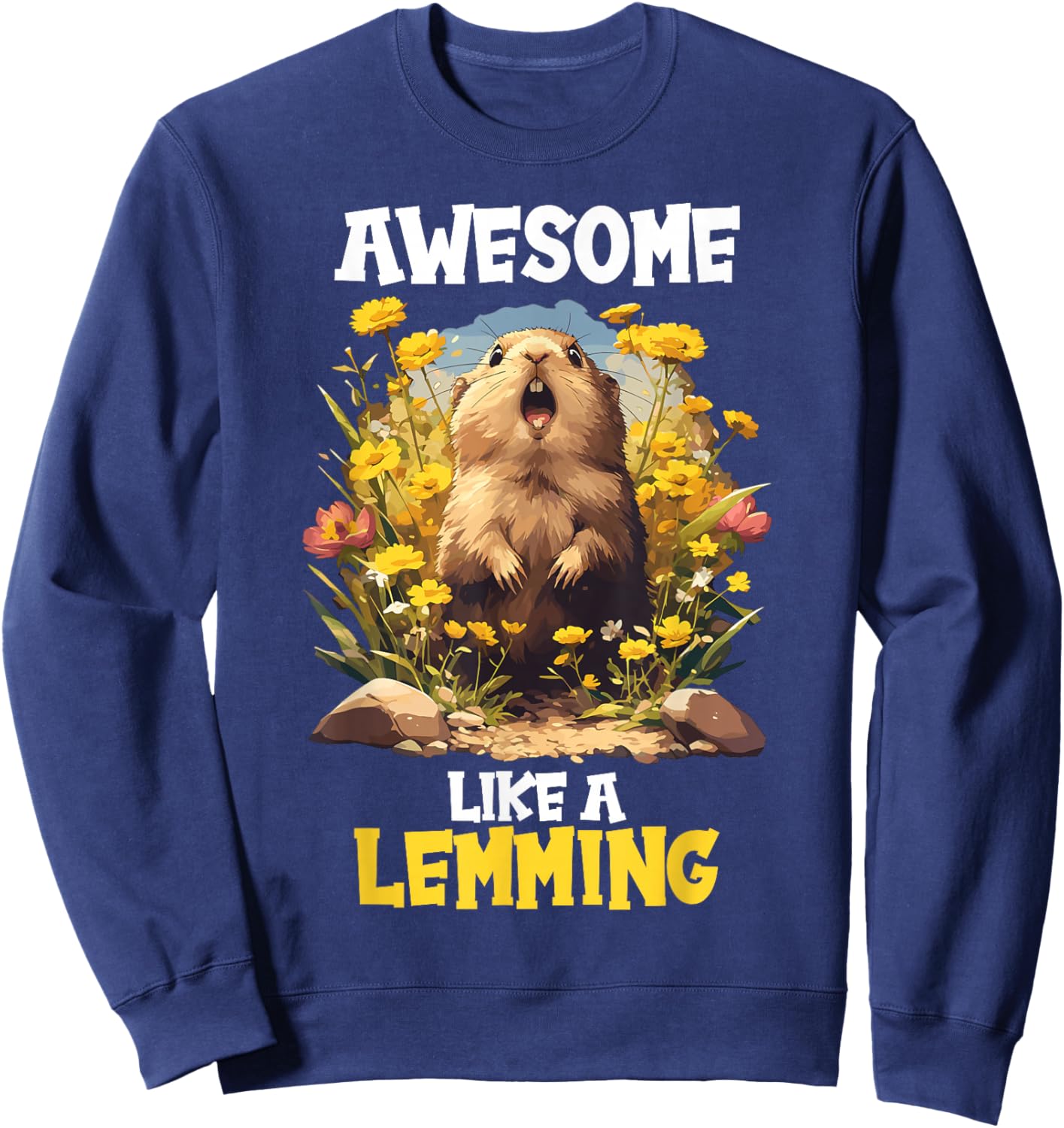 Awesome like a Lemming. Lemmings Lemming Sweatshirt - Sweatshirt | Navy