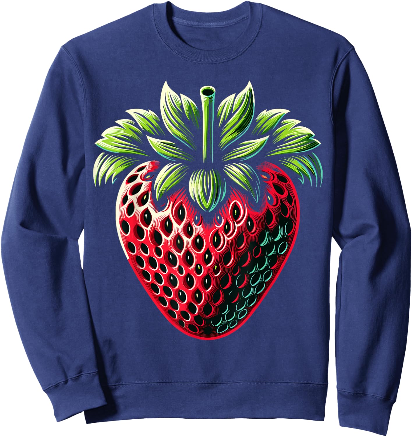 Strawberry Fruit Vintage Strawberry Lovers Sweatshirt - Sweatshirt | Navy