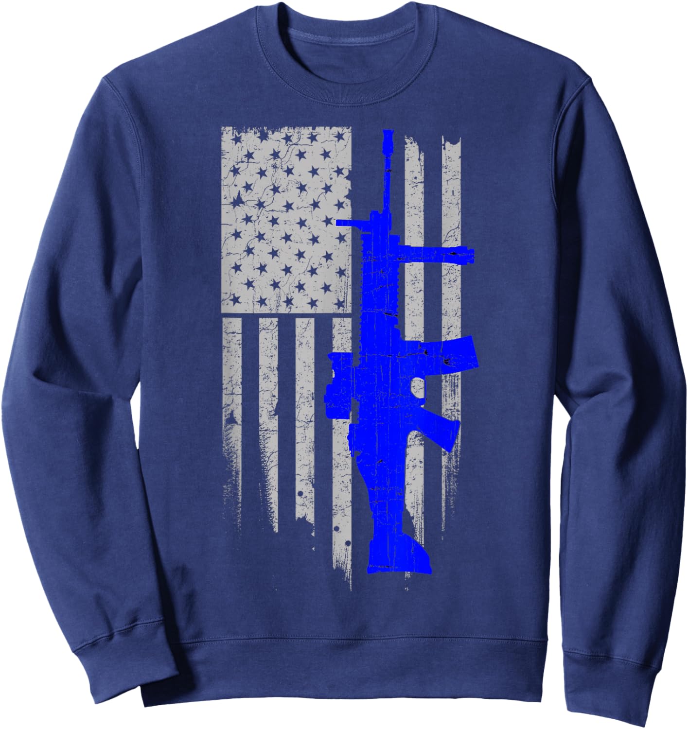 FN SCAR Stars & Stripes Flag Shirt Blue Sweatshirt - Sweatshirt | Navy