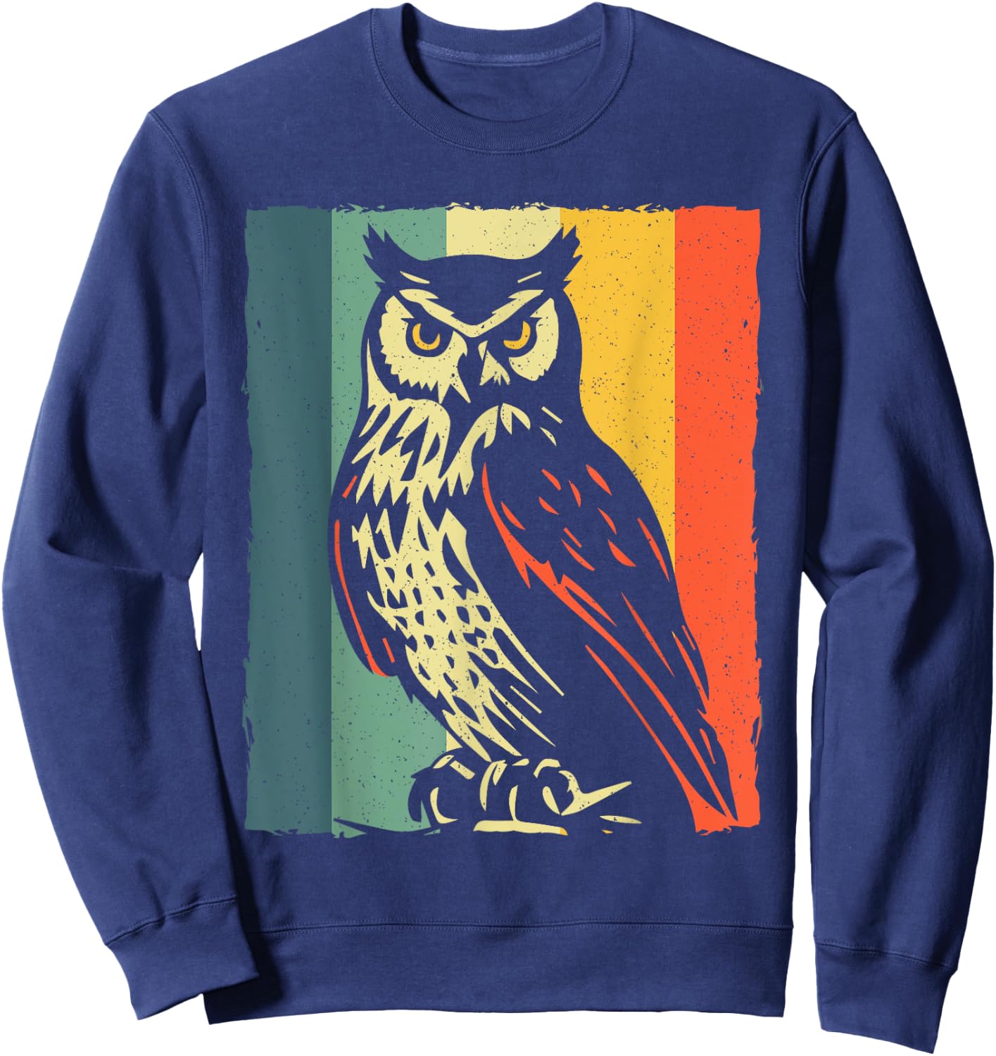 Funny Owls Design Women Kids Animal Lover Night Owl Sweatshirt - Sweatshirt | Navy