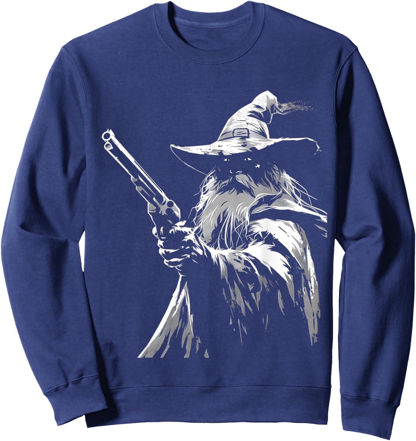 Wizard with a Gun / Pistol #3: Post-Apocalyptic SiFi Fantasy Sweatshirt - Sweatshirt | Navy