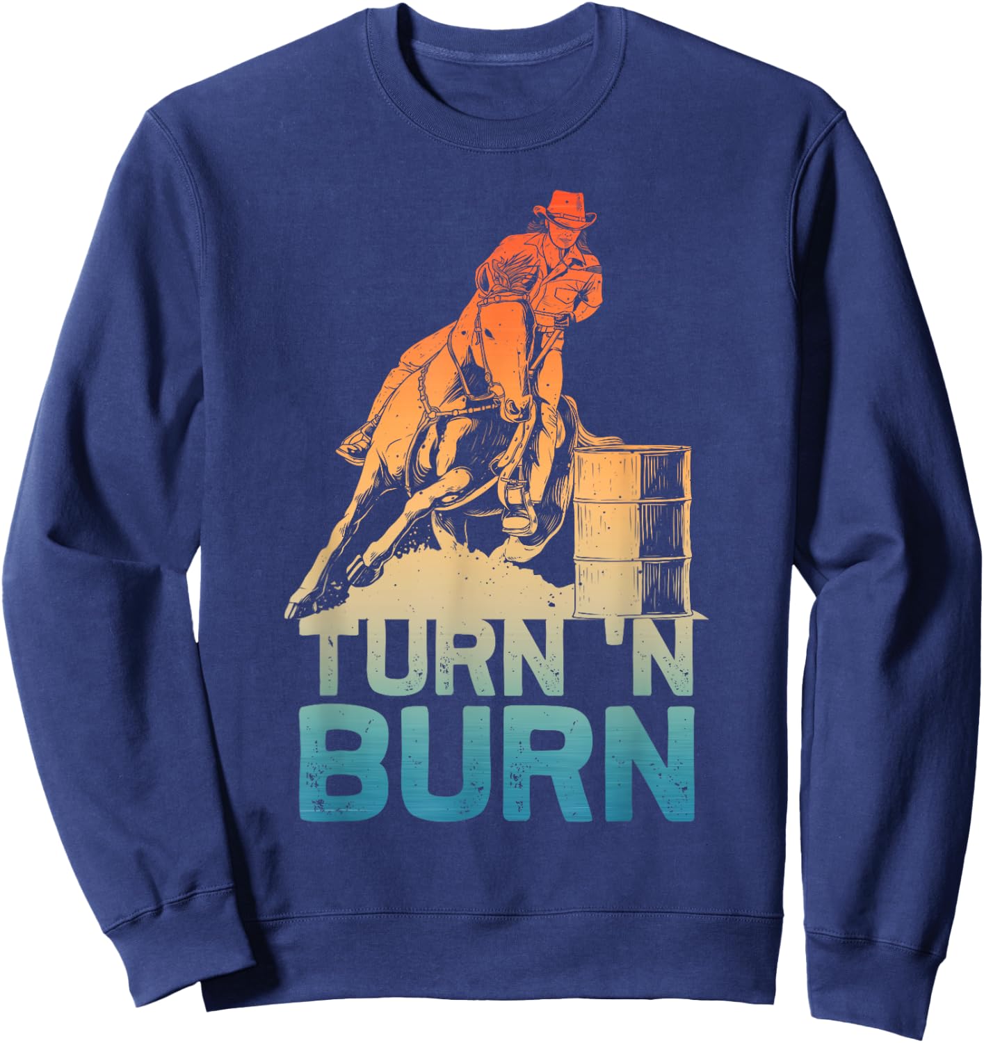 Barrel Racing Art Girls Barrel Racer Barrel Racing Sweatshirt - Sweatshirt | Navy