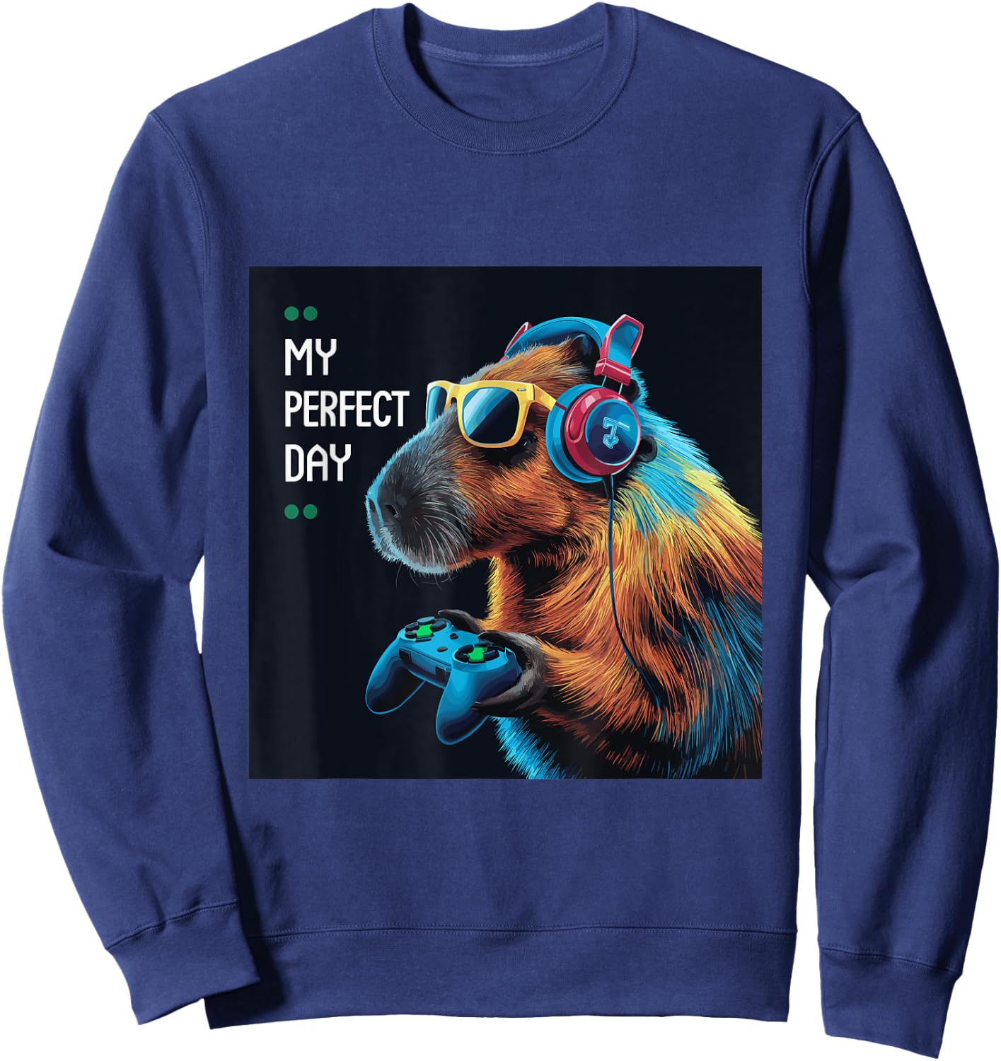 Capybara Stuff Girls Boy Capybara Costume Outfit Cappy Barra Sweatshirt - Sweatshirt | Navy