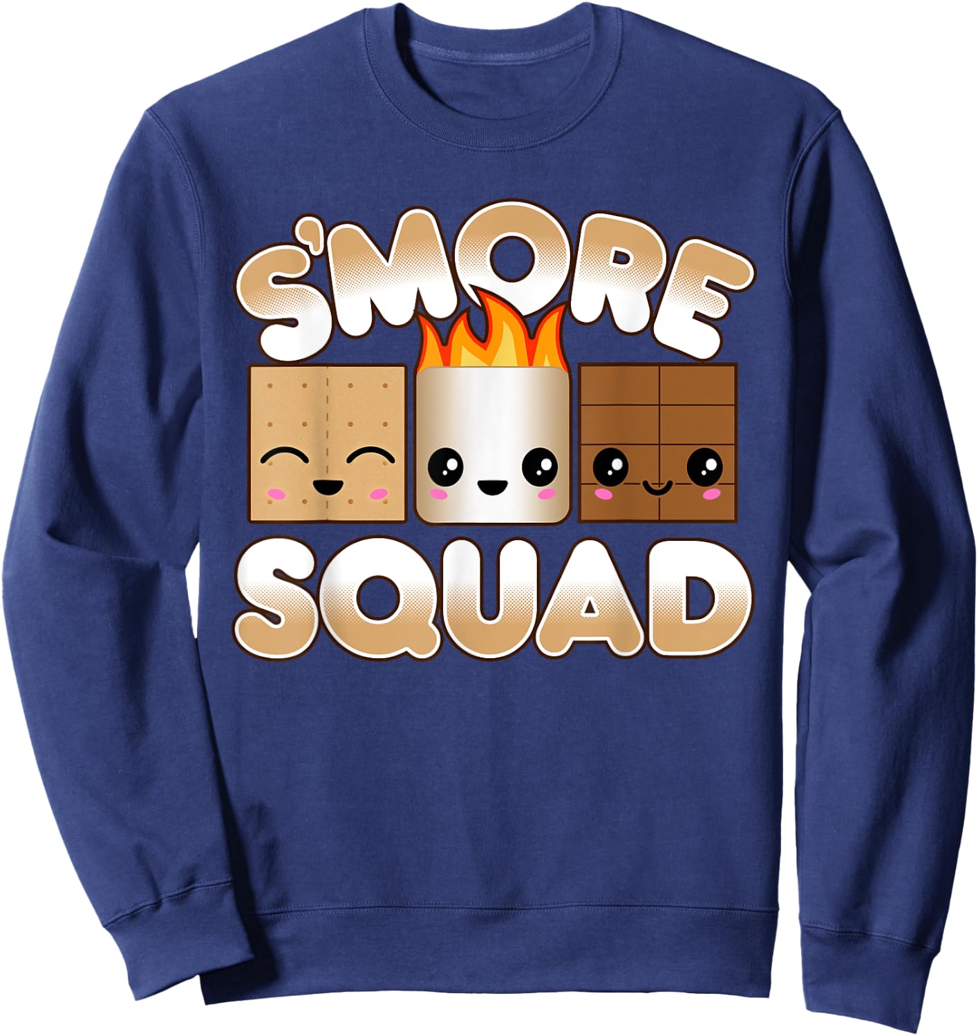 Campfire Camping Outdoor Friends Smores Smore Squad Sweatshirt - Sweatshirt | Navy