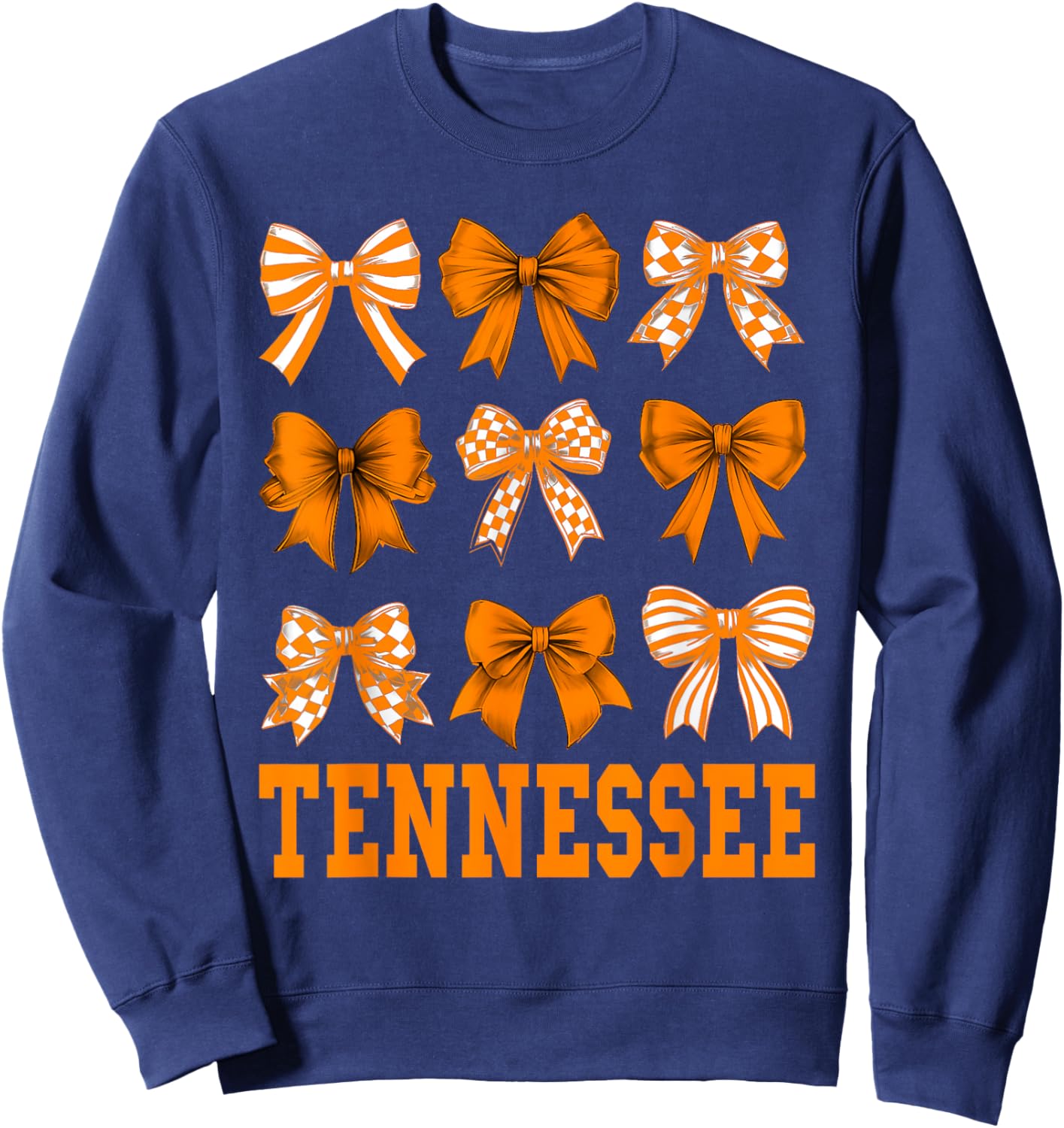 Tennessee Women Girls Kids Coquette Bow for Tennessee Lovers Sweatshirt - Sweatshirt | Navy