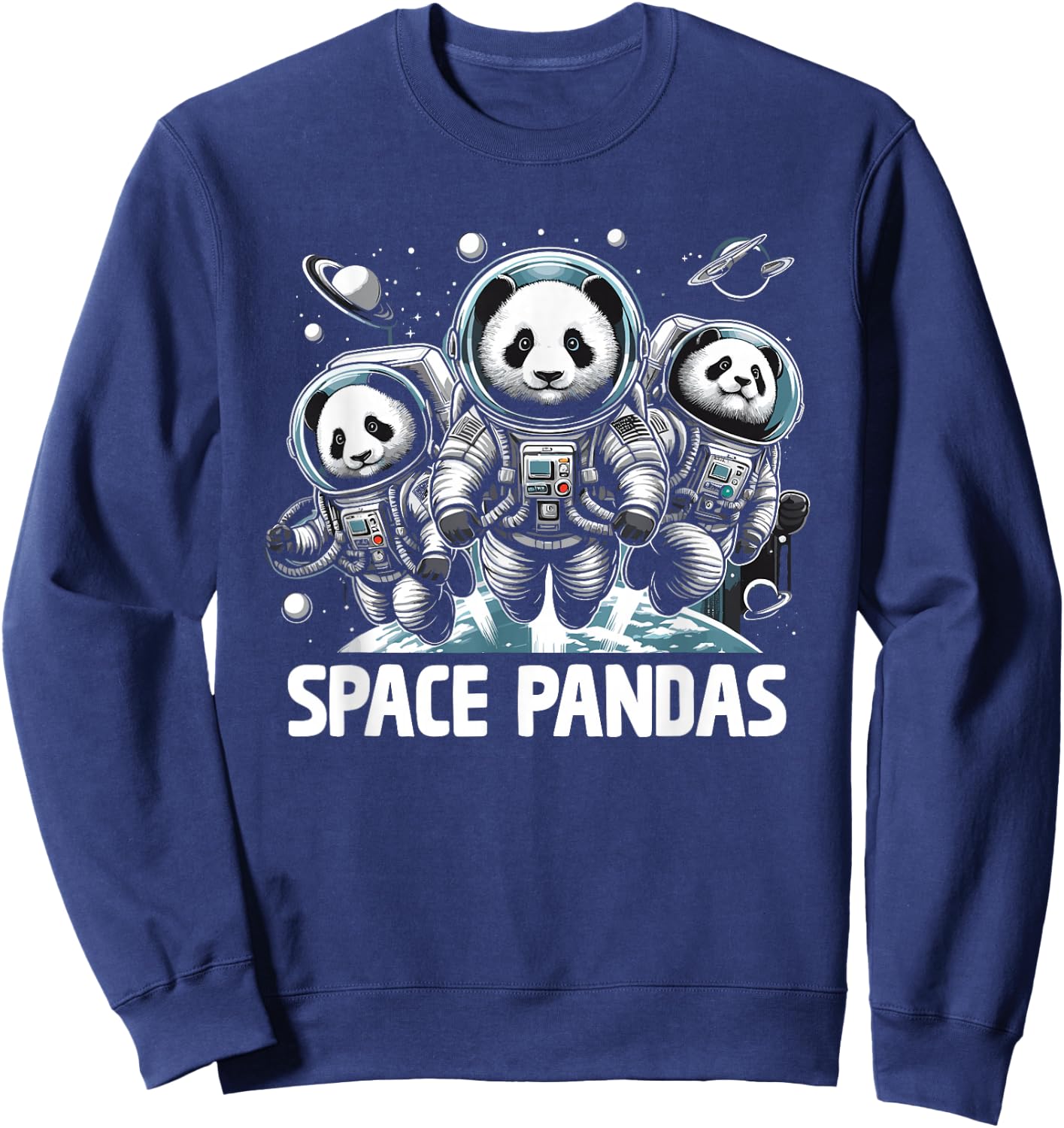Space Pandas Panda Bear Astronaut Lover Sweatshirt - Sweatshirt | Navy