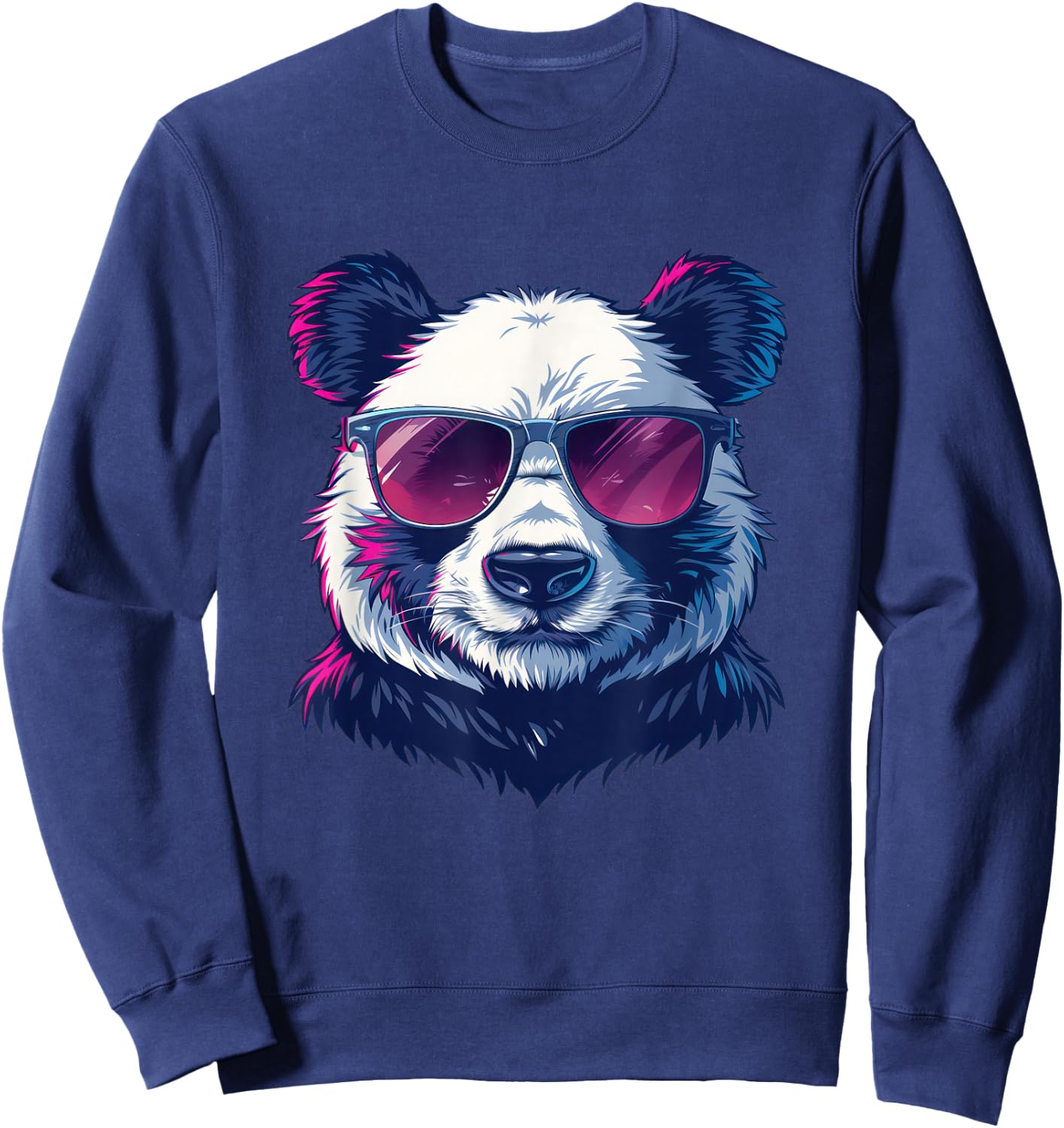 Panda Sunglasses Graphic Sweatshirt - Sweatshirt | Navy