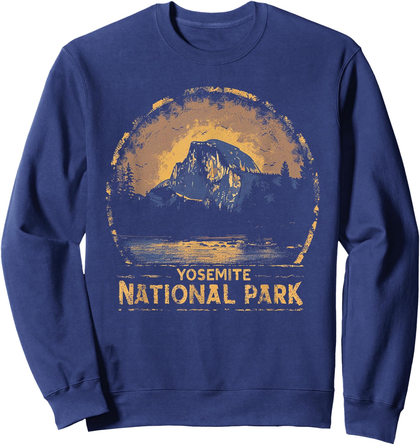 Yosemite - US National Park Vintage Men Women Kids Retro Sweatshirt - Sweatshirt | Navy