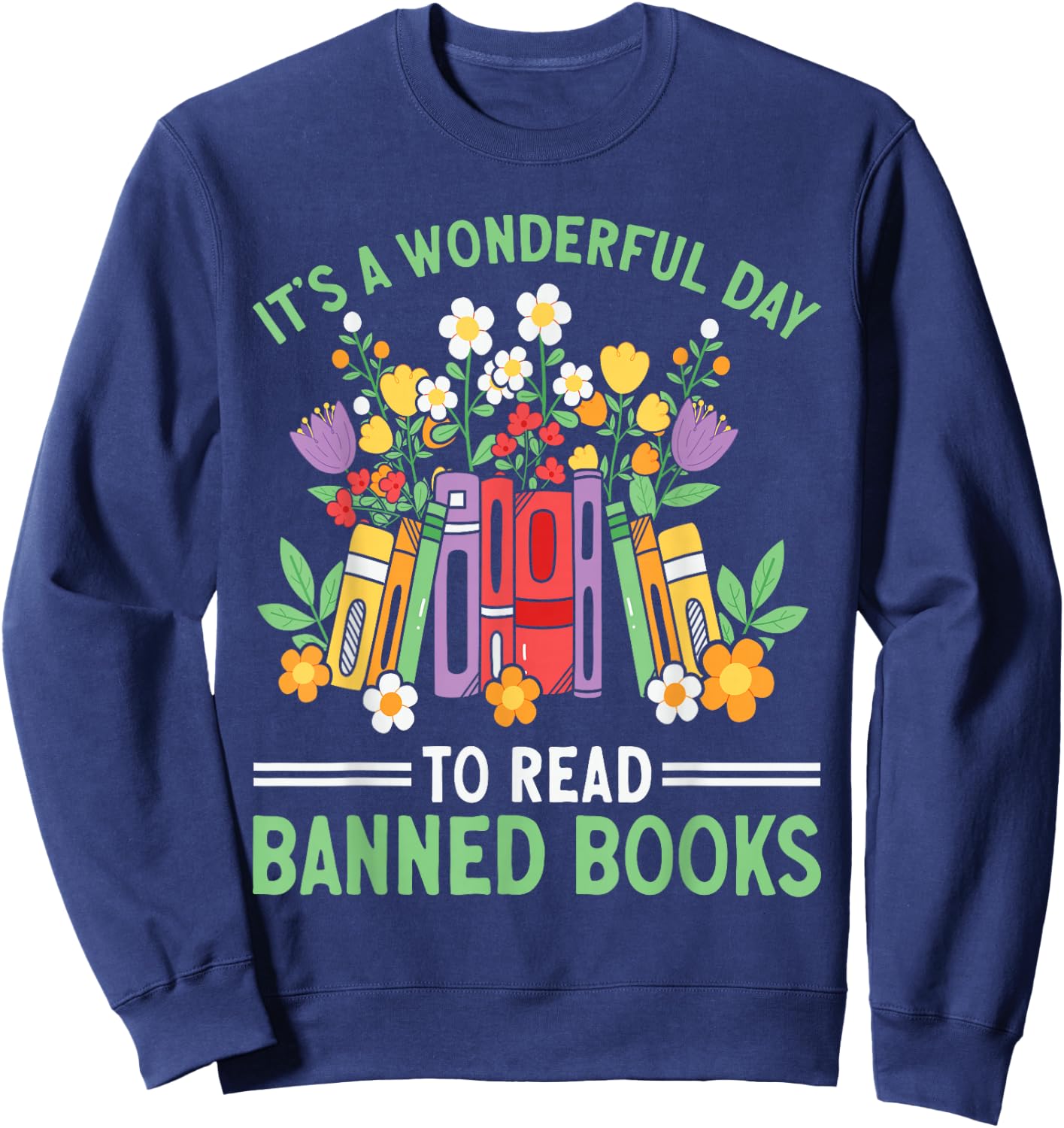 Banned Books Week Librarian Reading Sweatshirt - Sweatshirt | Navy