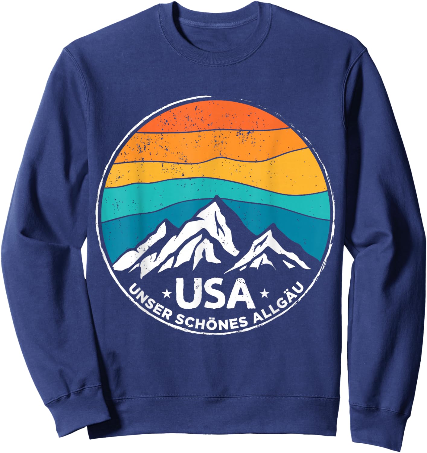 Allgäu USA Unser Schöne Allgäu Mountains Hiking Alps Sweatshirt - Sweatshirt | Navy