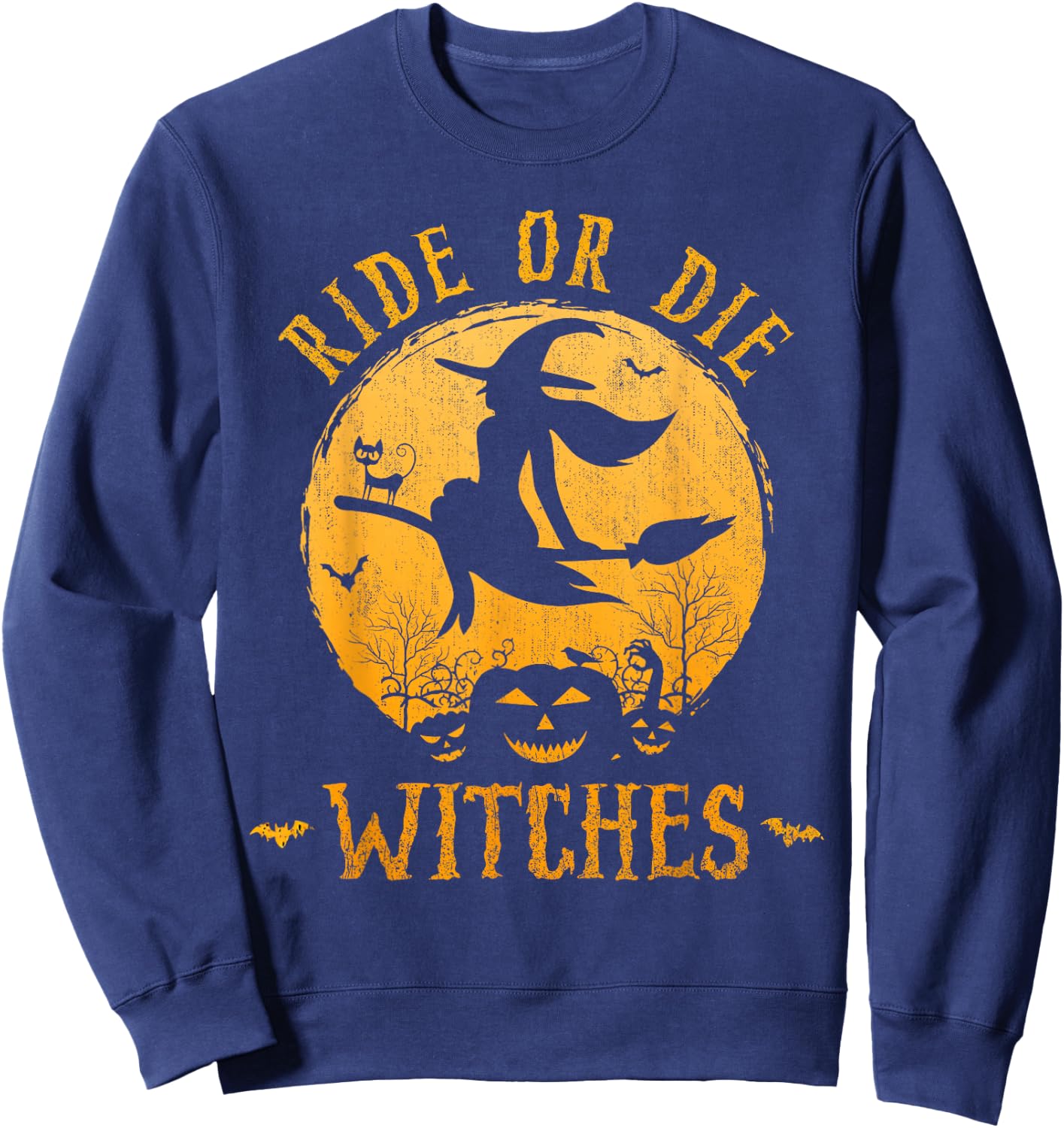 Ride or Die Witches Halloween Sweatshirt - Sweatshirt | Navy