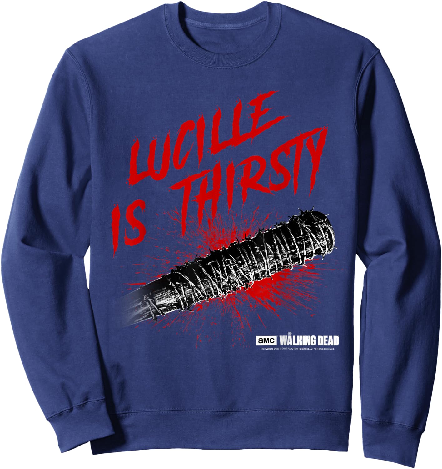 The Walking Dead Lucille is Thirsty Sweatshirt - Sweatshirt | Navy