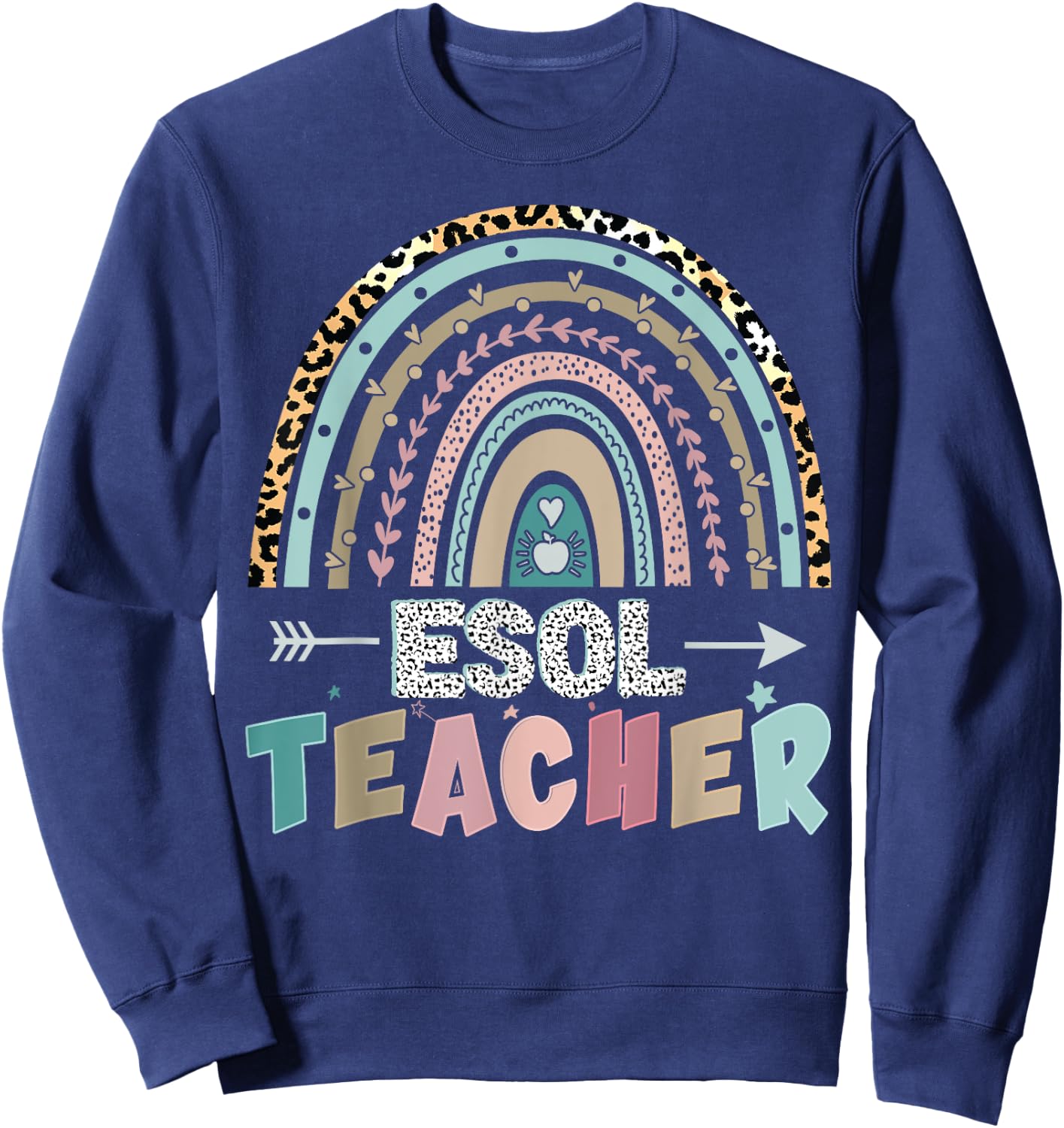 ESOL Team Teachers and Students Back To School Women Sweatshirt - Sweatshirt | Navy