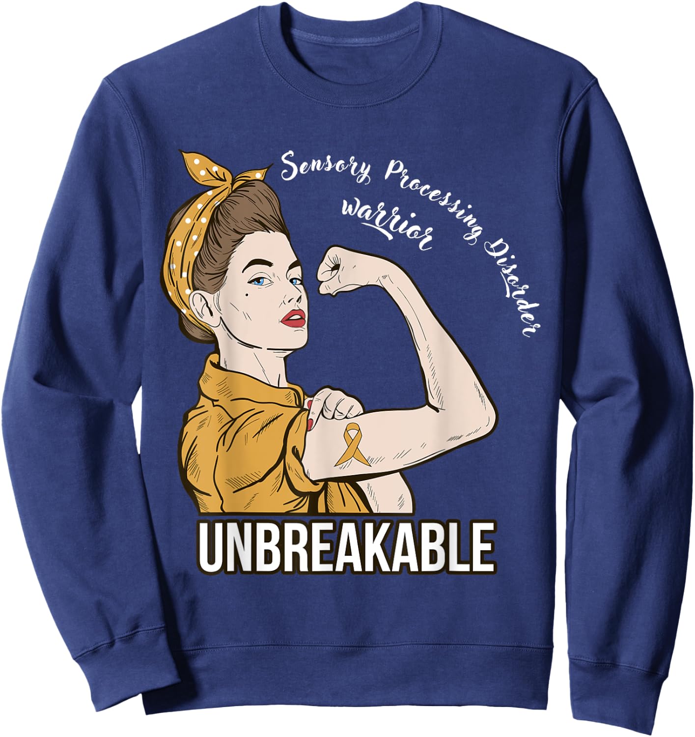 Sensory Processing Disorder Awareness Warrior SPD Support Sweatshirt - Sweatshirt | Navy