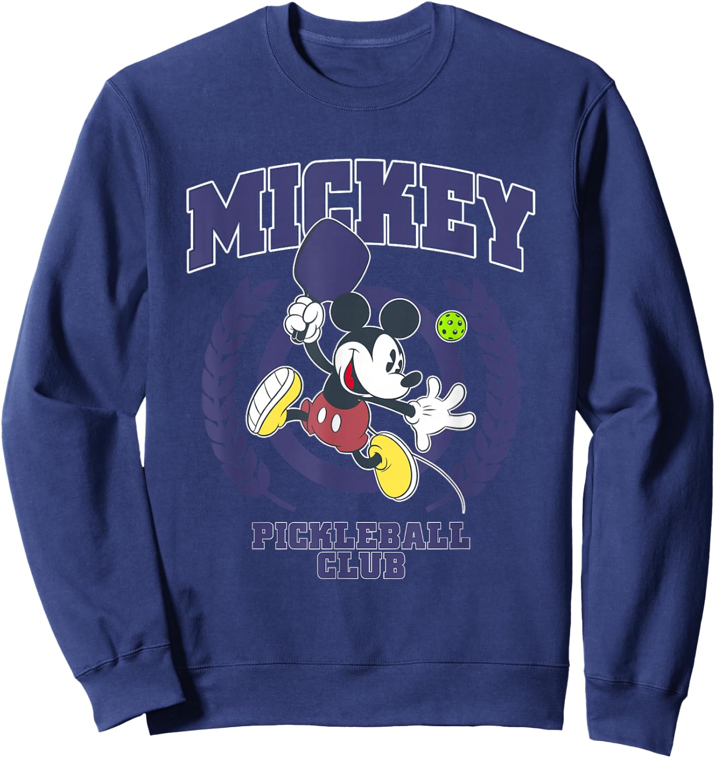 Disney Mickey and Friends Pickleball Club Big Chest Logo Sweatshirt - Sweatshirt | Navy