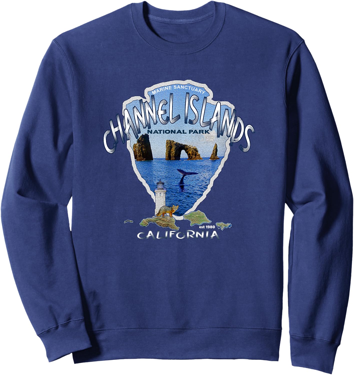 Channel Island National Park Ocean Sanctuary California Sweatshirt - Sweatshirt | Navy