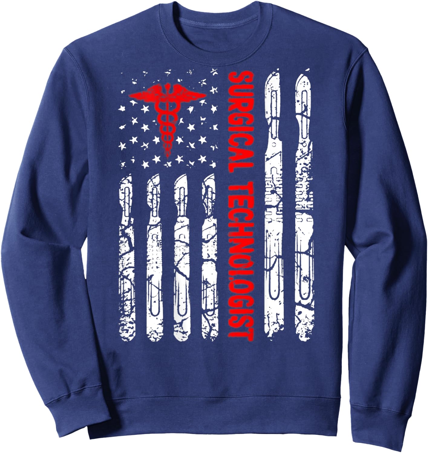 Surgical Technologist Shirt | Scrub Tech Shirt Sweatshirt - Sweatshirt | Navy