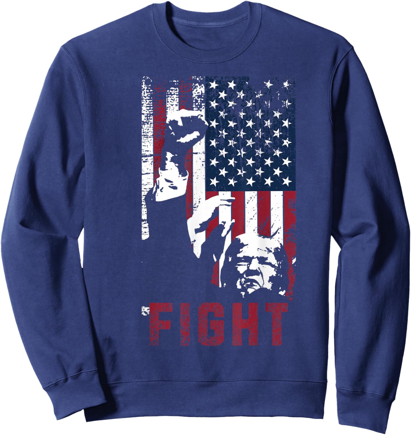 Fight USA United States of America Sweatshirt - Sweatshirt | Navy
