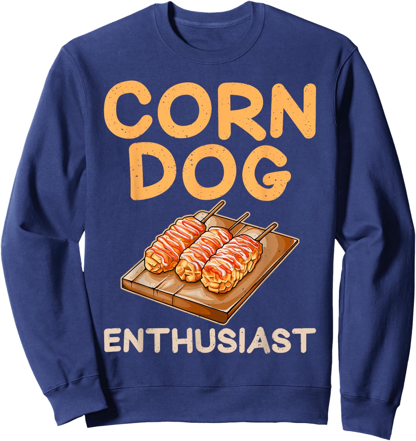 Corn Dog Enthusiast Corn Dog Women Kids Sweatshirt - Sweatshirt | Navy