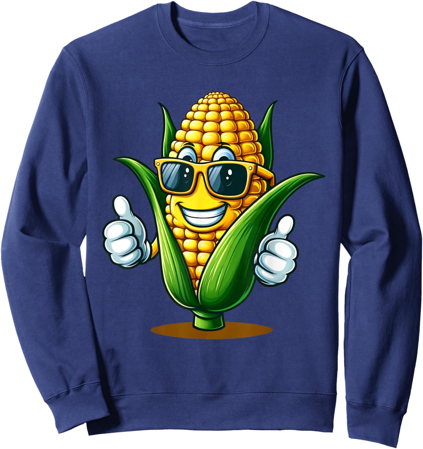 Funny Corn Design Sweet Corn On The Cob Lovers Women Sweatshirt - Sweatshirt | Navy