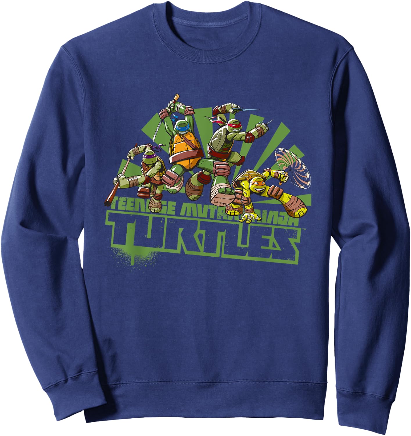 Mademark x Teenage Mutant Ninja Turtles - Teenage Mutant Ninja Turtles - Original TMNT New Series Team Sweatshirt - Sweatshirt | Navy