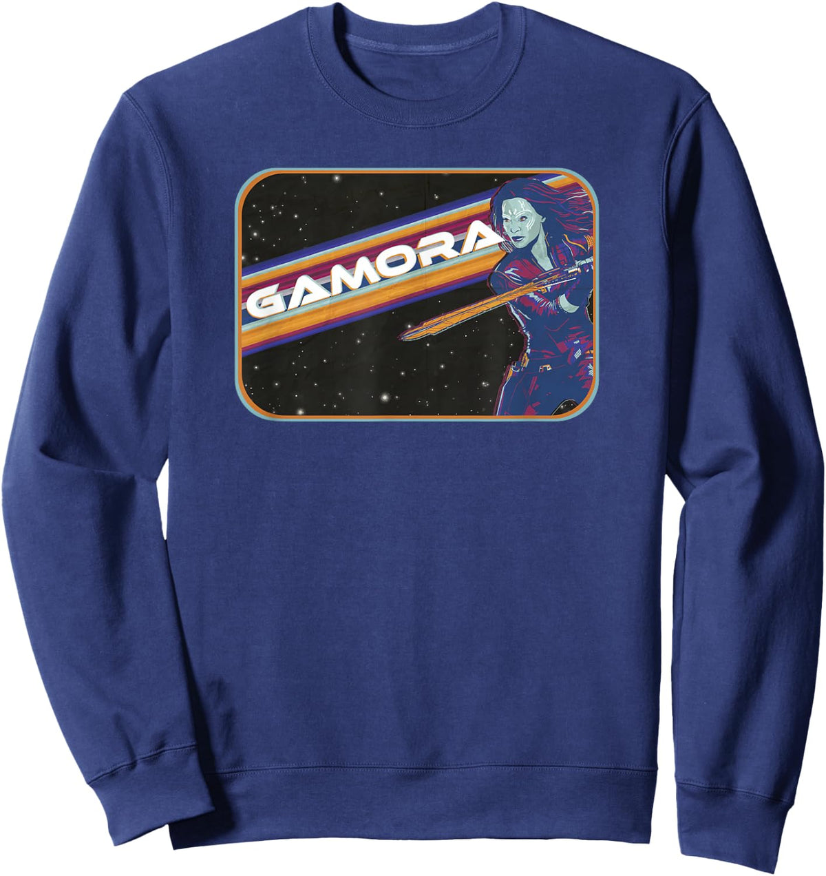 Marvel Guardians of the Galaxy Vol. 3 Vintage Space Gamora Sweatshirt - Sweatshirt | Navy