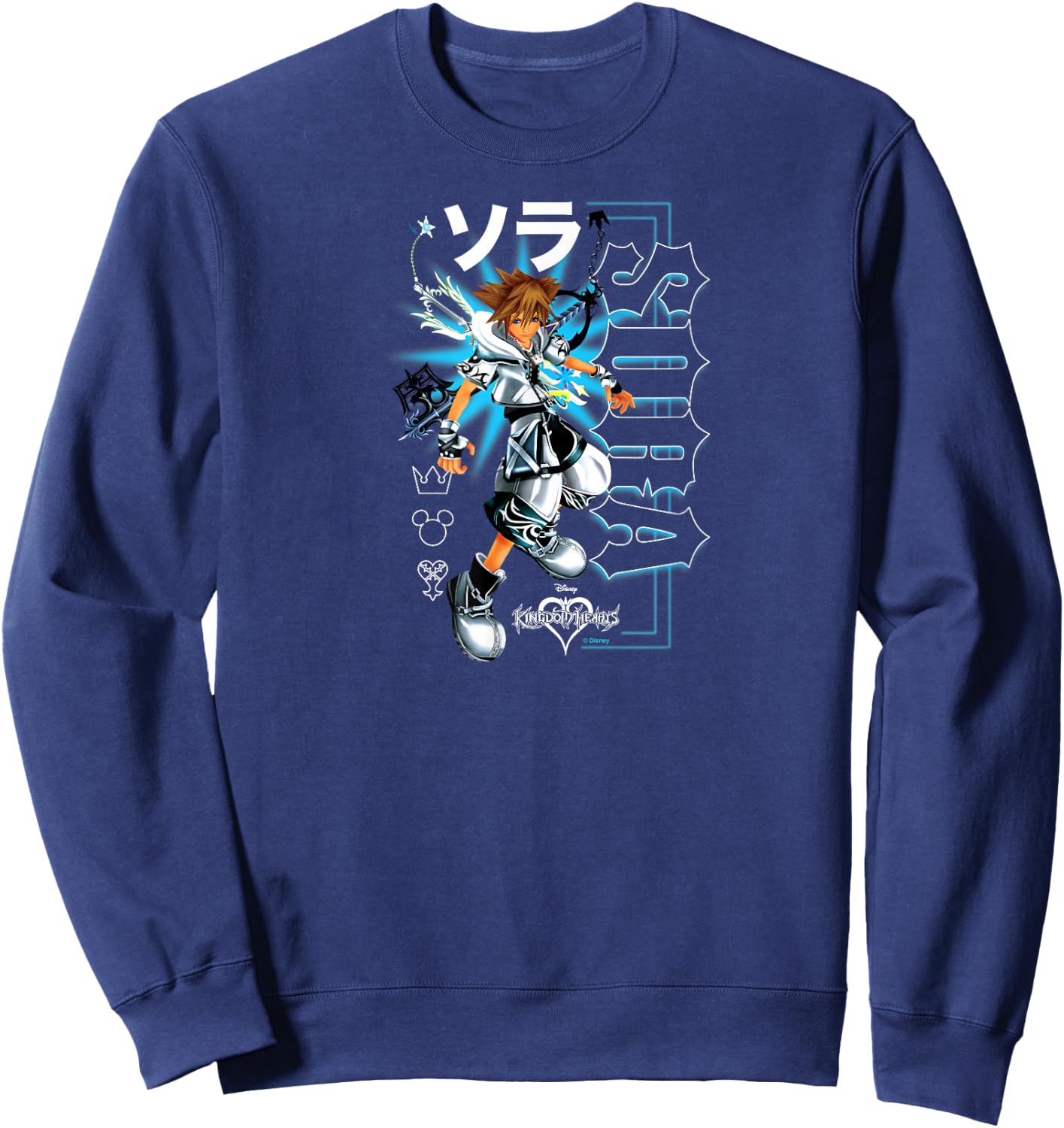 Kingdom Hearts - Sora Character Kanji Sweatshirt - Sweatshirt | Navy