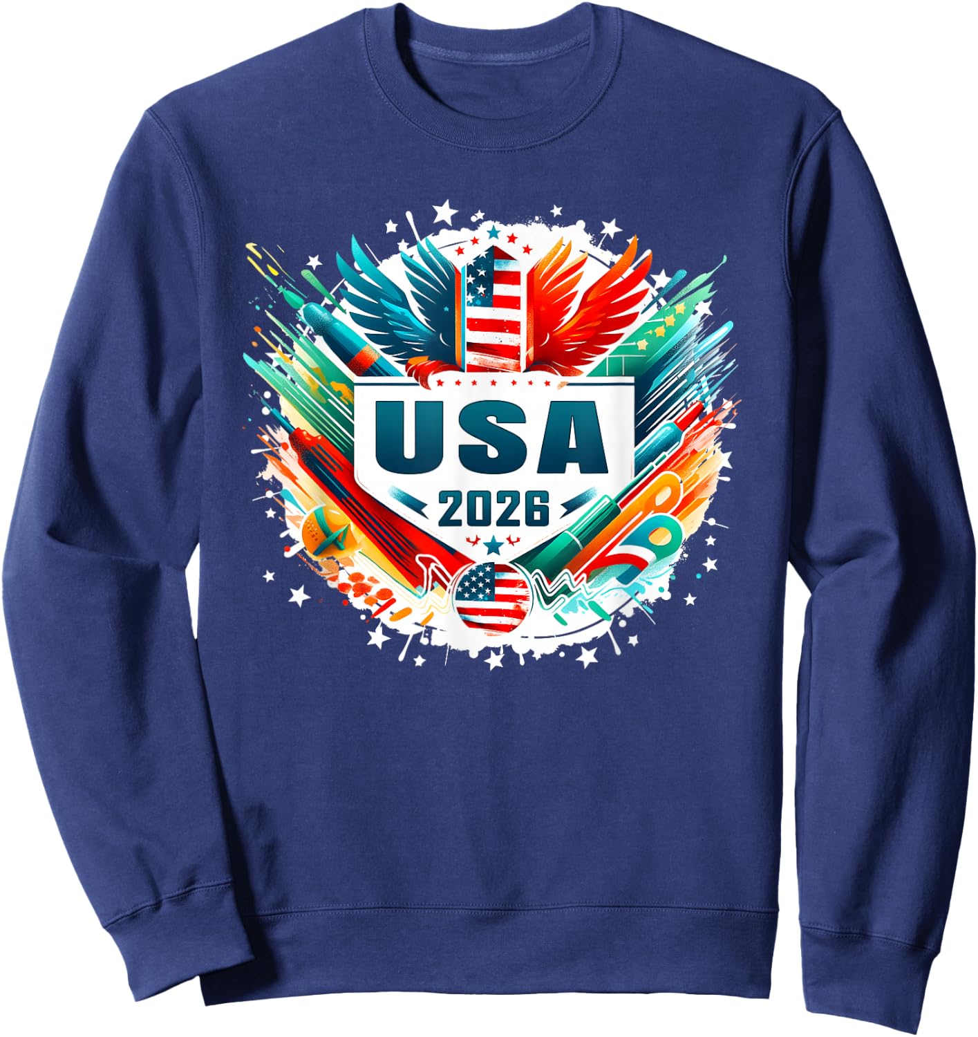 USA 2026 Go United States Sport USA Team 2026 USA Sweatshirt - Sweatshirt | Navy