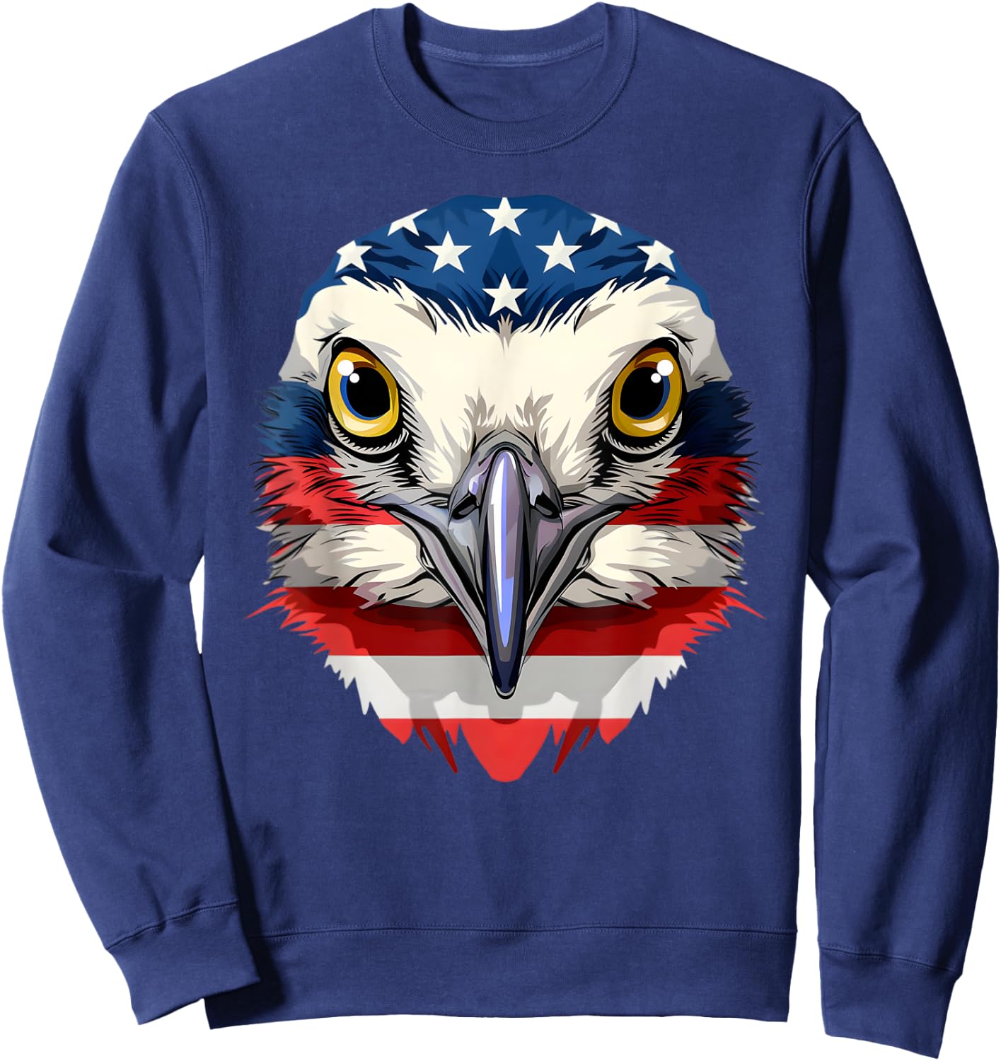 American Flag Killdeer Face Patriotic Bird Face 4th Of July Sweatshirt - Sweatshirt | Navy