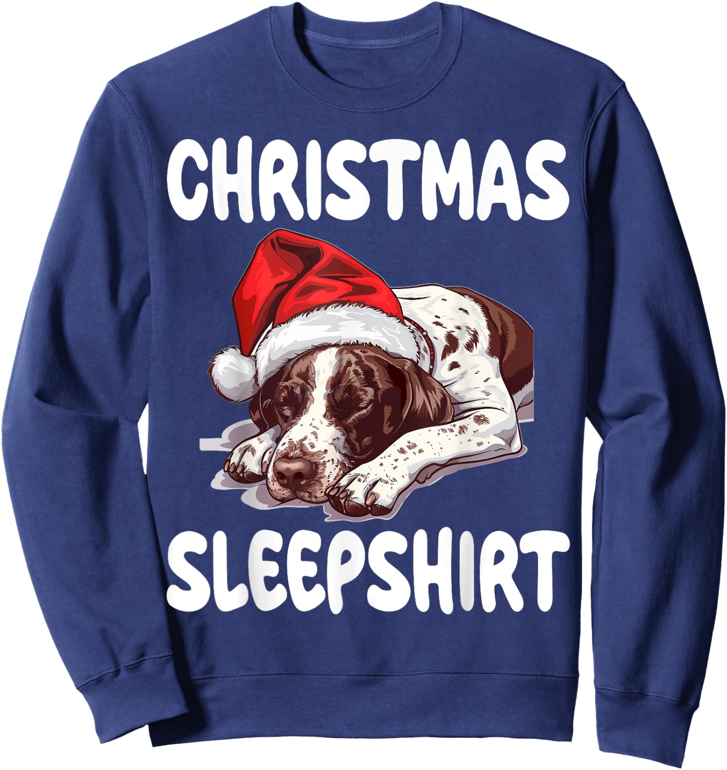 Cute German Shorthaired Pointer Dog Official Christmas Sweatshirt - Sweatshirt | Navy