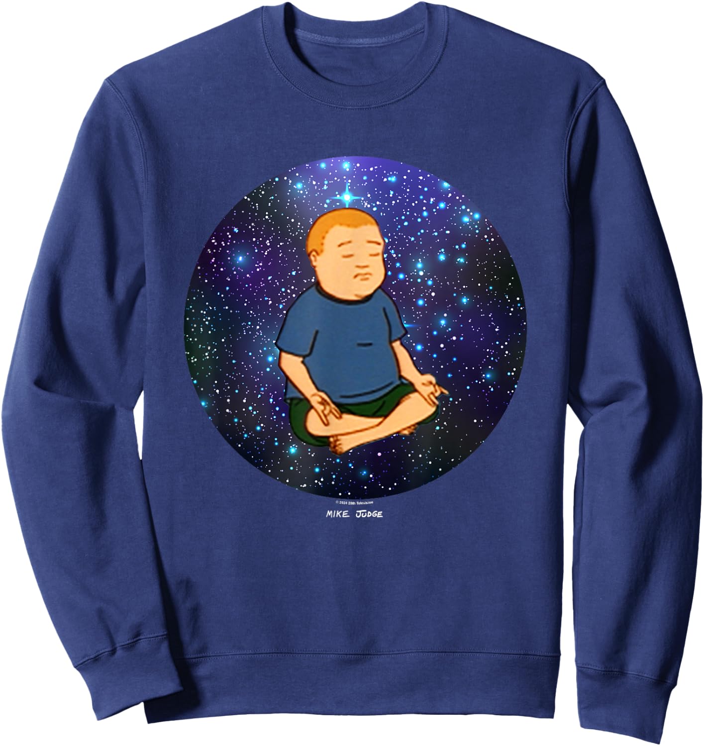 King Of The Hill Bobby Inner Space Peace Big Chest Poster Sweatshirt - Sweatshirt | Navy