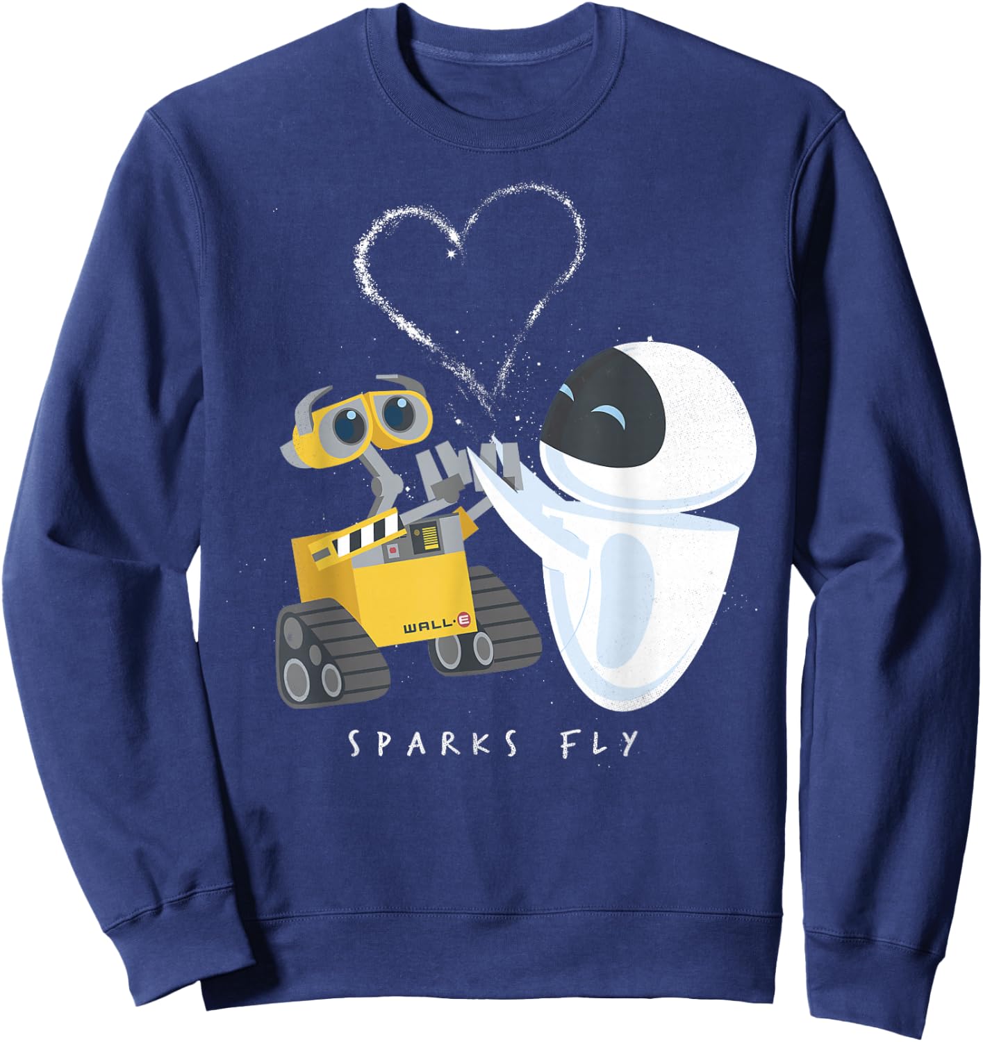 Disney Pixar Wall-E Eve Heart Sparks Fly Sweatshirt - Sweatshirt | Navy
