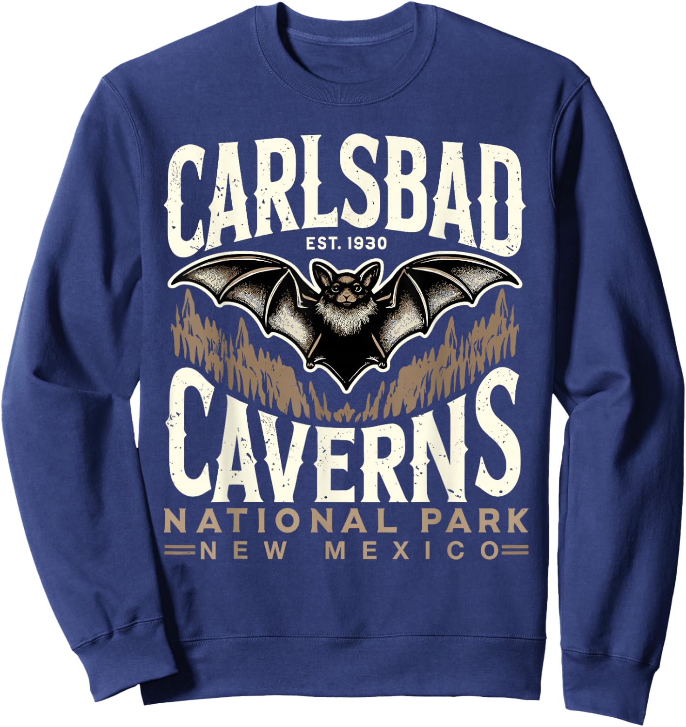 Carlsbad Caverns National Park Bat Carlsbad Souvenir Sweatshirt - Sweatshirt | Navy