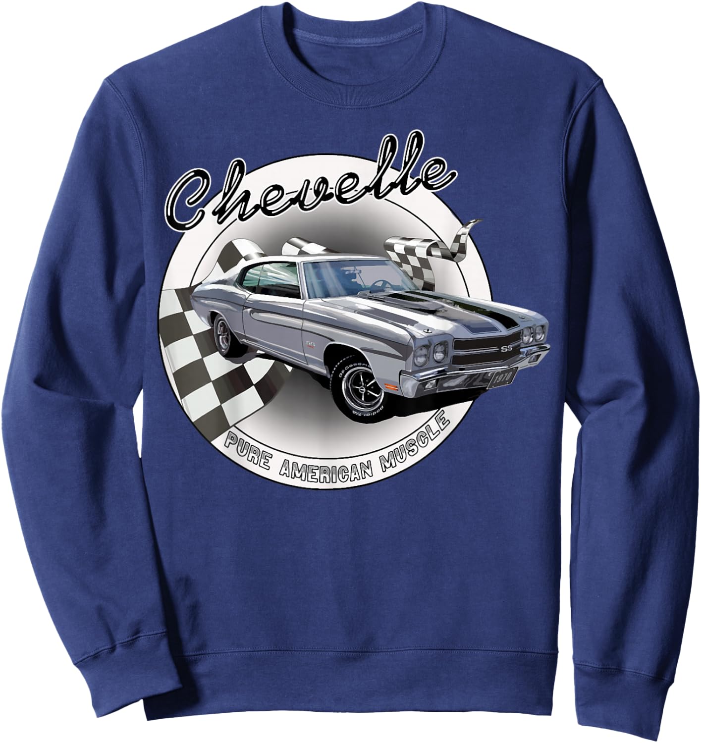 1970 70 Chevelle SS Cortez Silver Trending Chevys Muscle Car Sweatshirt - Sweatshirt | Navy
