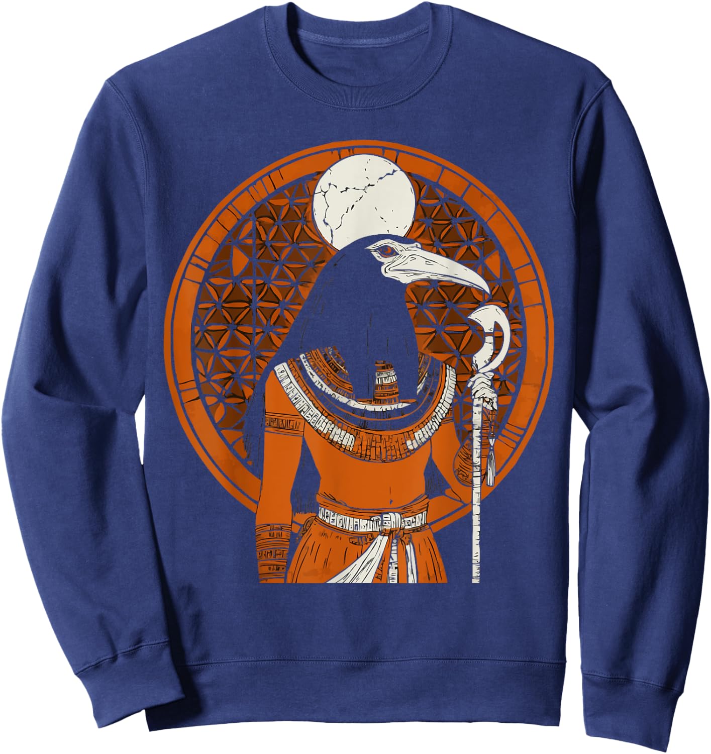 Thoth Egyptian God Egyptian Mythology Pyramid Ancient Egypt Sweatshirt - Sweatshirt | Navy