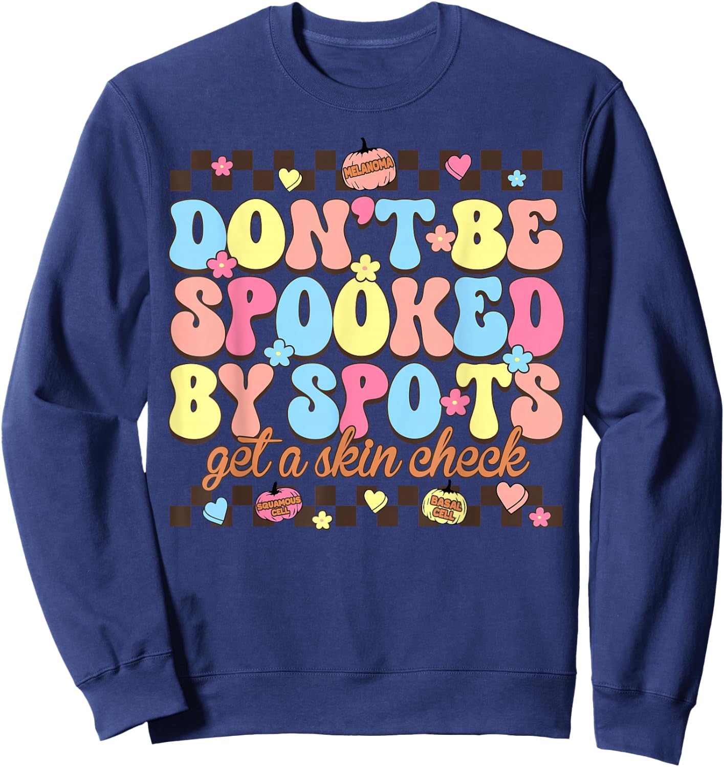 Funny Halloween Dermatology Nurse Spooky Season Sweatshirt - Sweatshirt | Navy