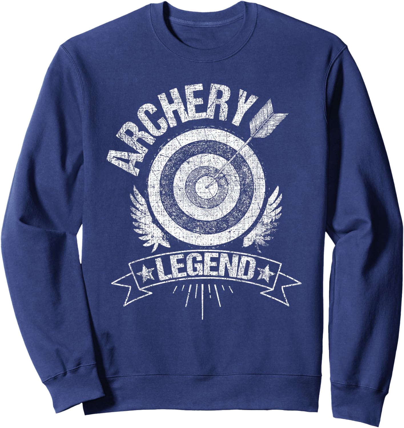 Archery Legend Vintage Bullseye Design Sweatshirt - Sweatshirt | Navy