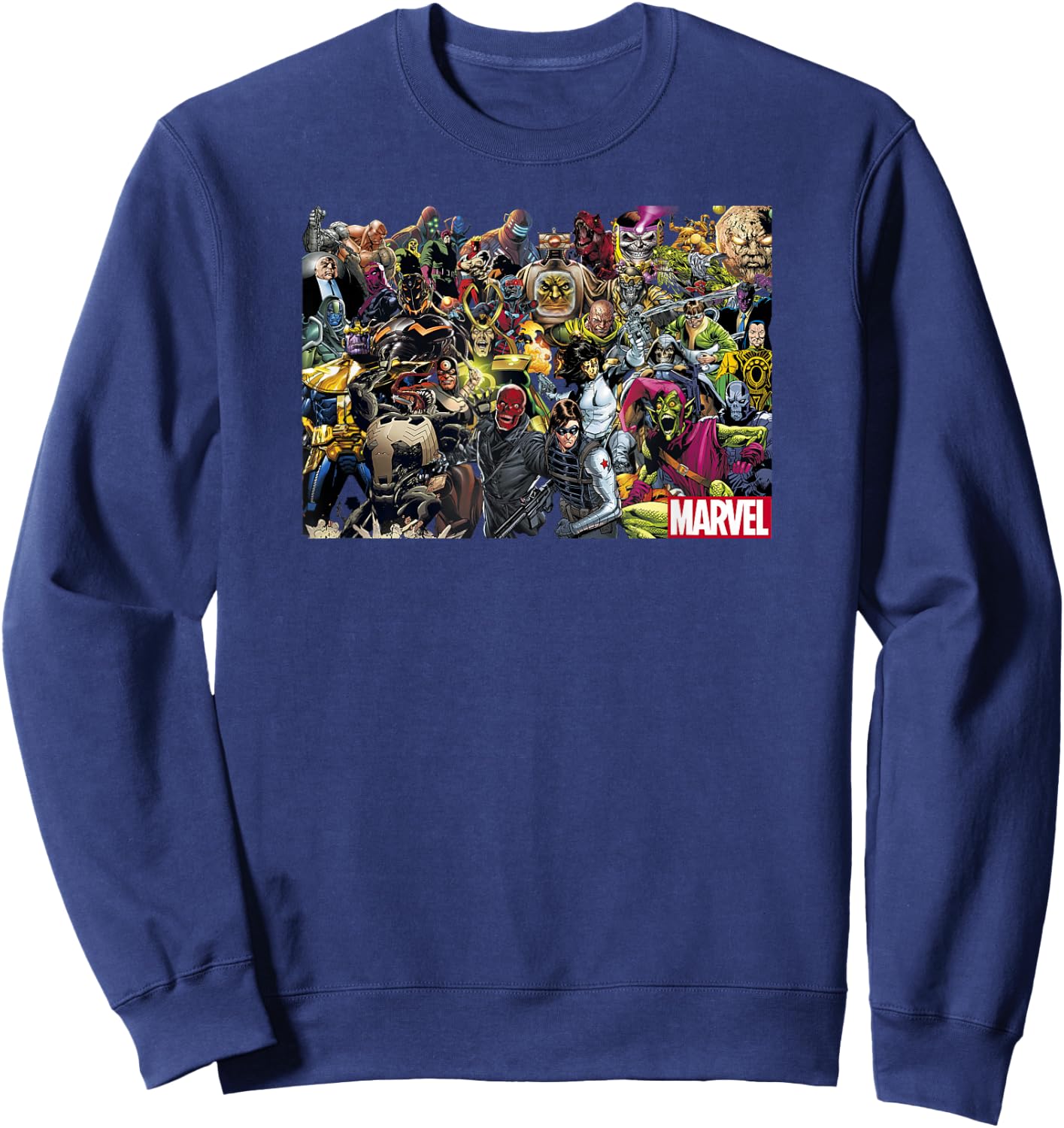 Marvel Retro Comics Villain Team Up Collage Sweatshirt - Sweatshirt | Navy