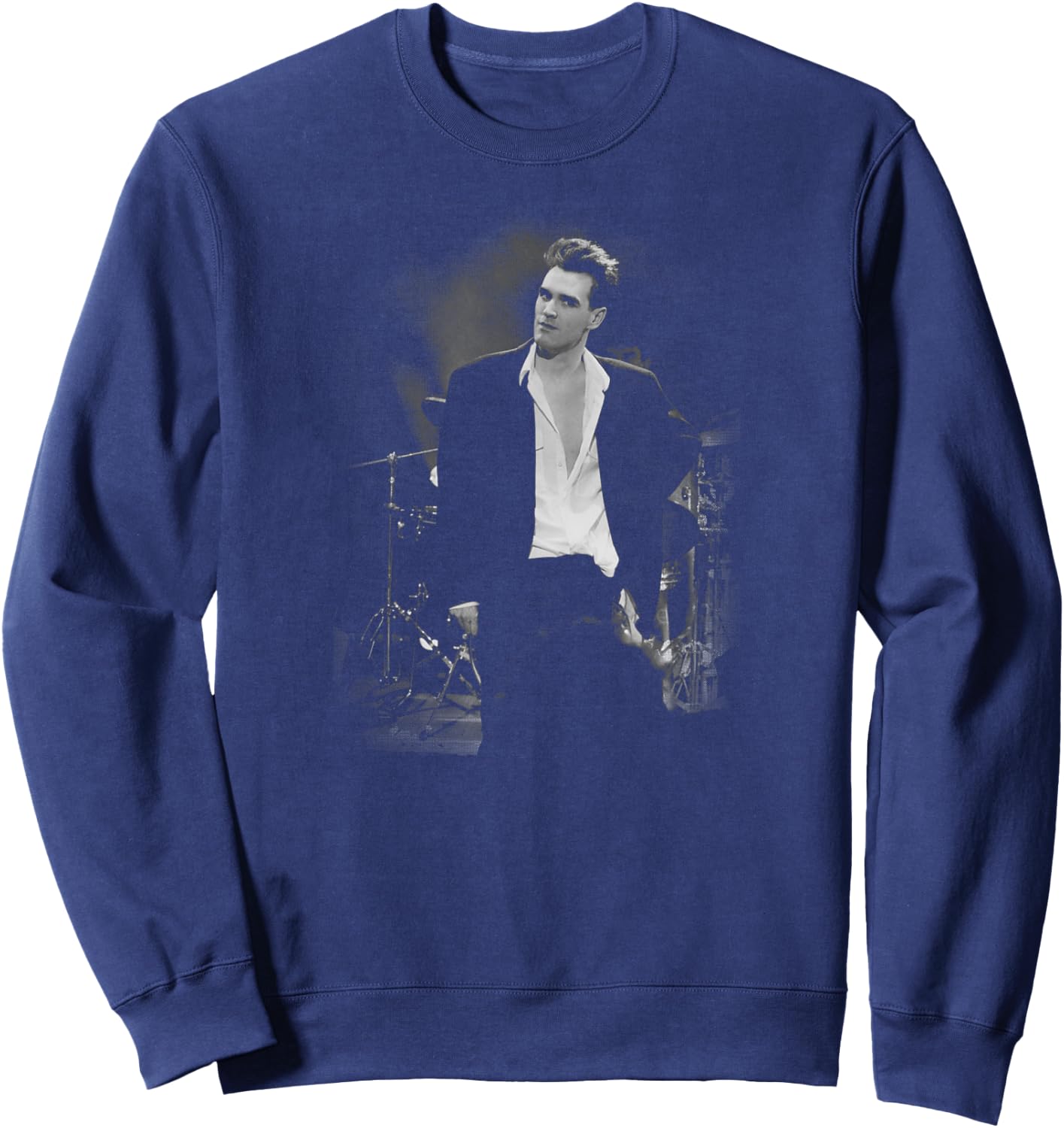 The Smiths Morrissey Live Pose by Stephen Wright Sweatshirt - Sweatshirt | Navy