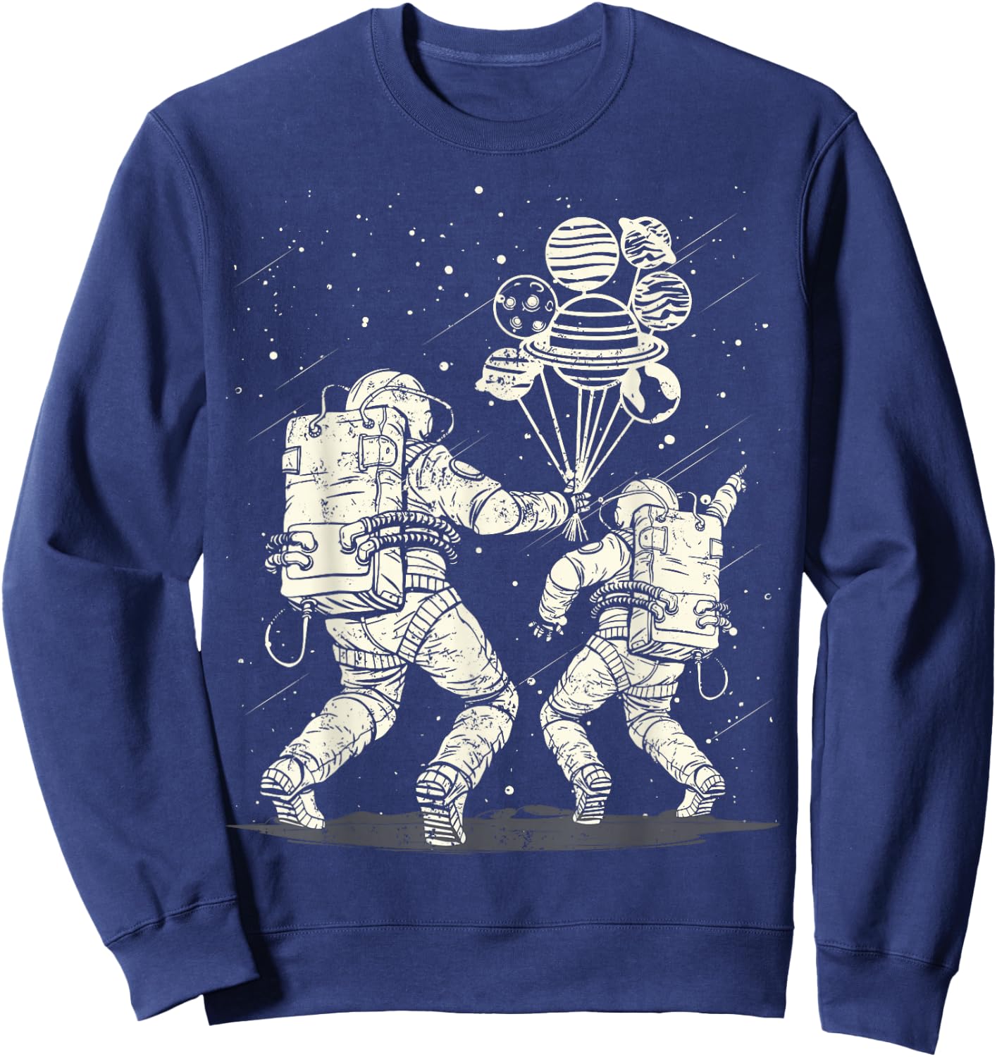 Funny Astronaut Dad & Son Daughter Galaxy Lover Fathers Day Sweatshirt - Sweatshirt | Navy