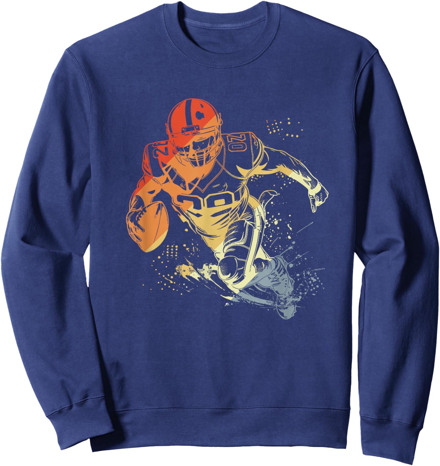 Vintage American Football Leisure Sport Sweatshirt - Sweatshirt | Navy