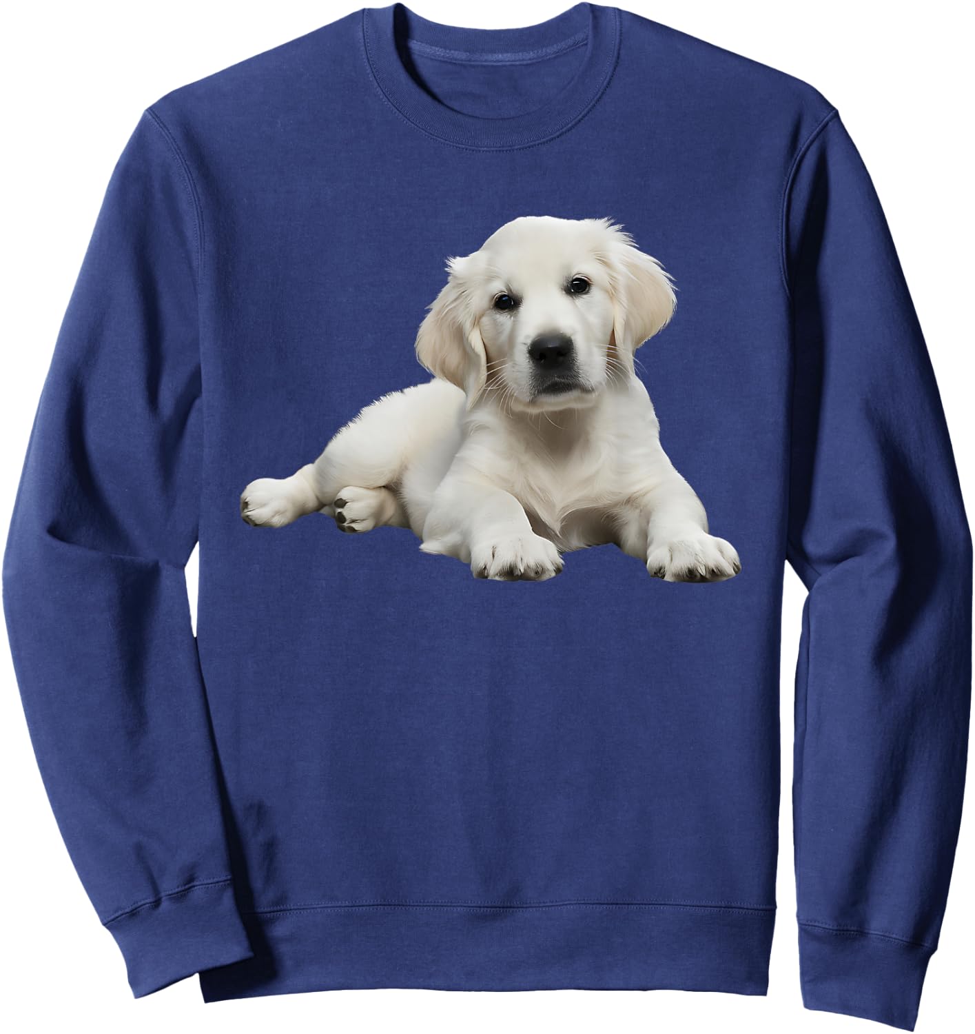 White Lab English Cream Golden Retriever Dog Puppy Mom Girls Sweatshirt - Sweatshirt | Navy