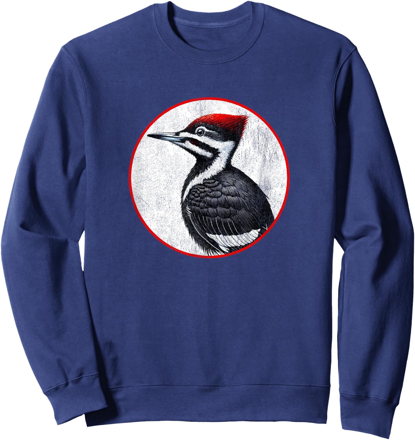 Colorful Retro Pileated Woodpecker Bird Design Sweatshirt - Sweatshirt | Navy