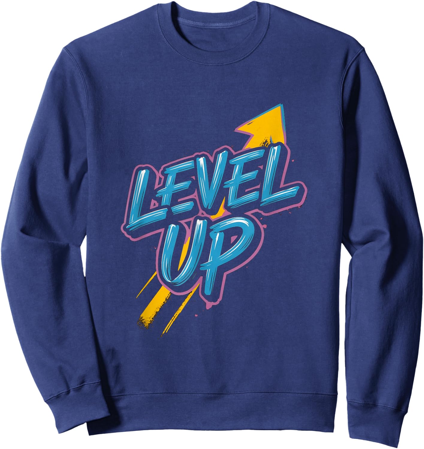 Retro Gaming Level Up Boys Girls Men Women Sweatshirt - Sweatshirt | Navy