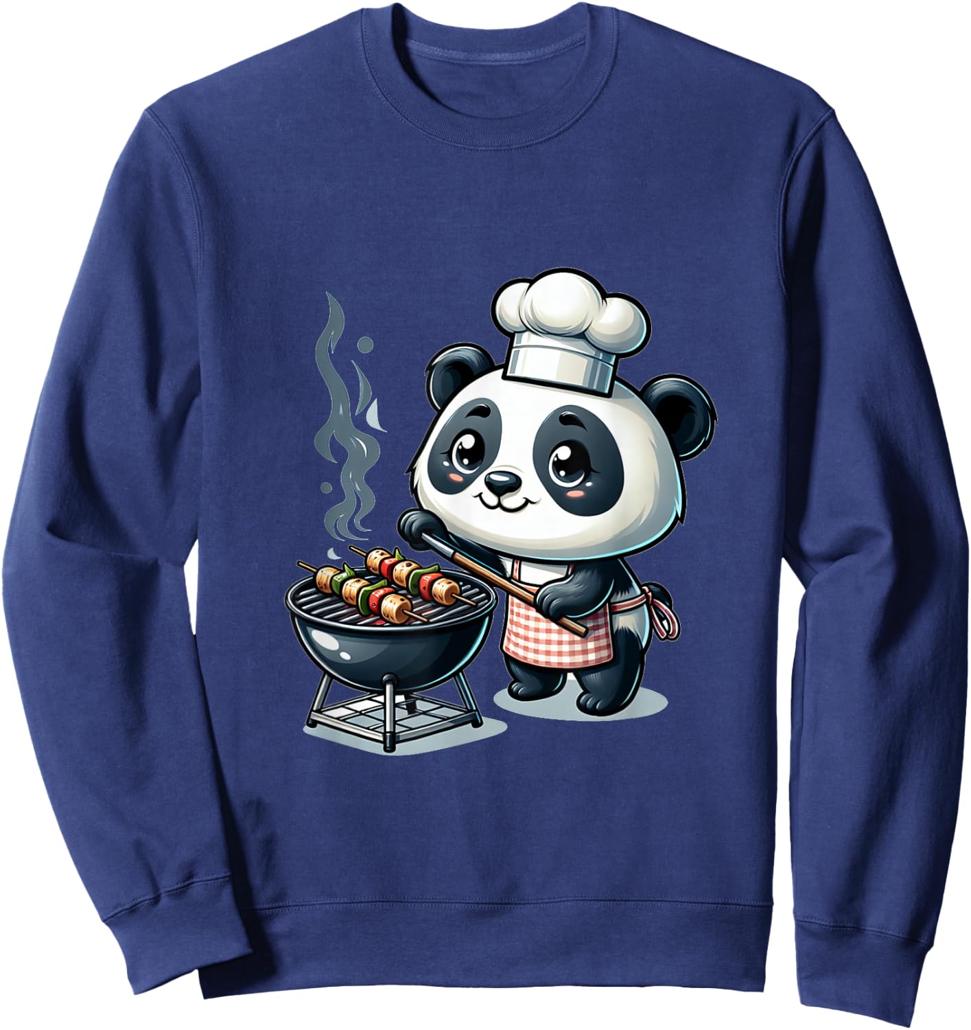 Cute BBQ Panda Sweatshirt - Sweatshirt | Navy