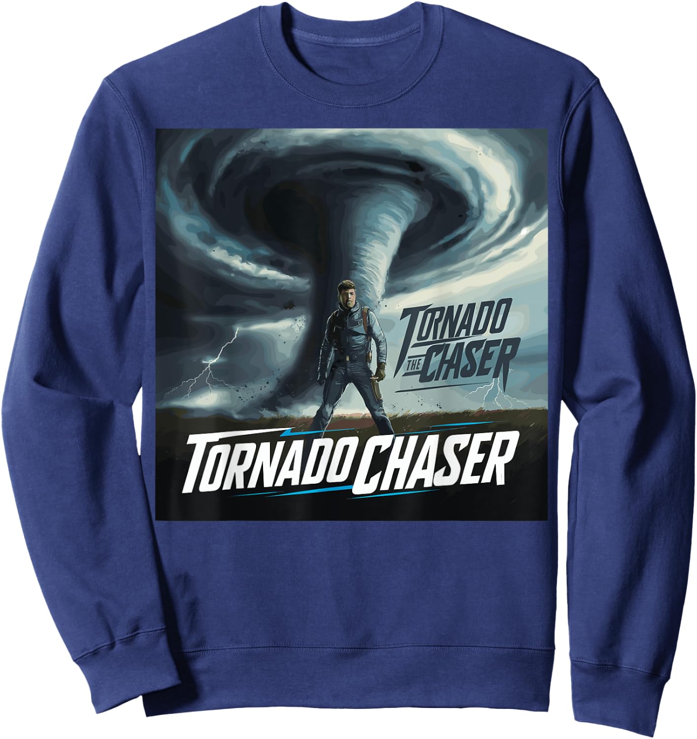 Tornado Costume Tornado Chasers Storm Hunter Storm Tornado Sweatshirt - Sweatshirt | Navy