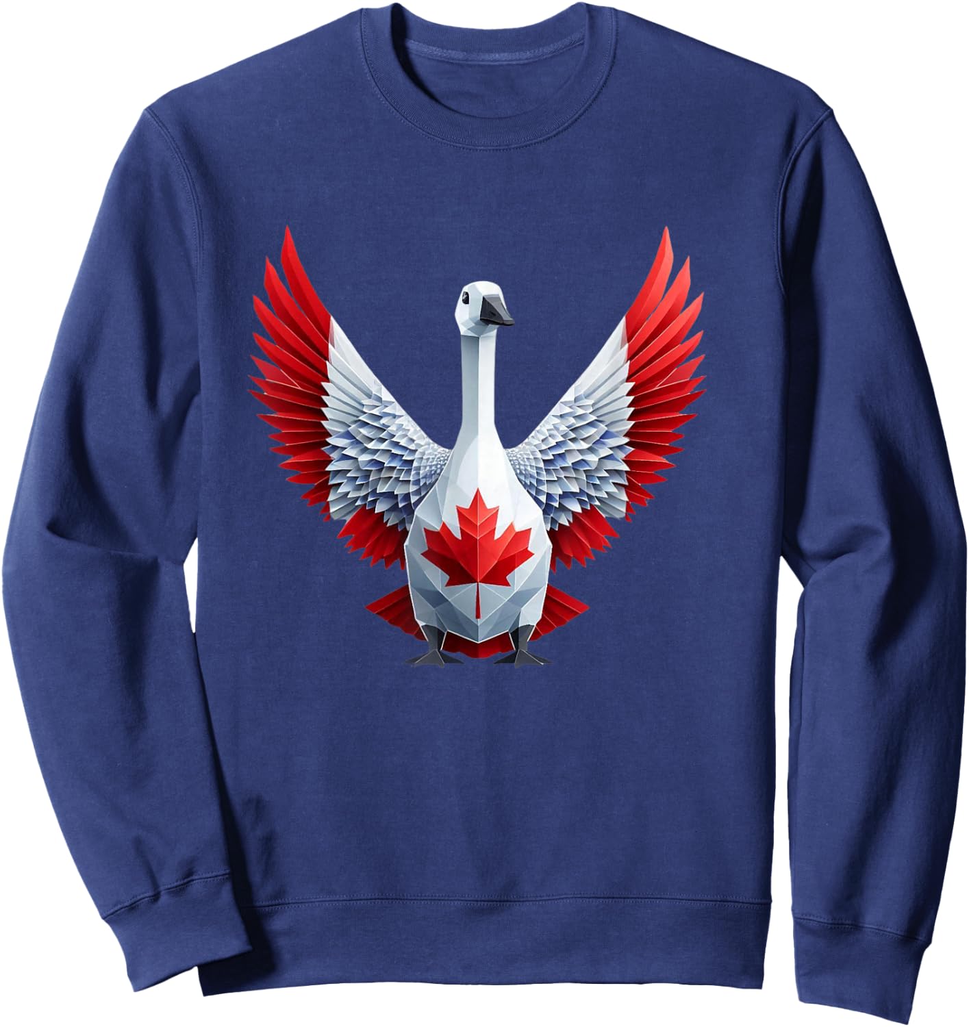 Canada Day Maple Leaf Canadian Goose For Friends Family Sweatshirt - Sweatshirt | Navy