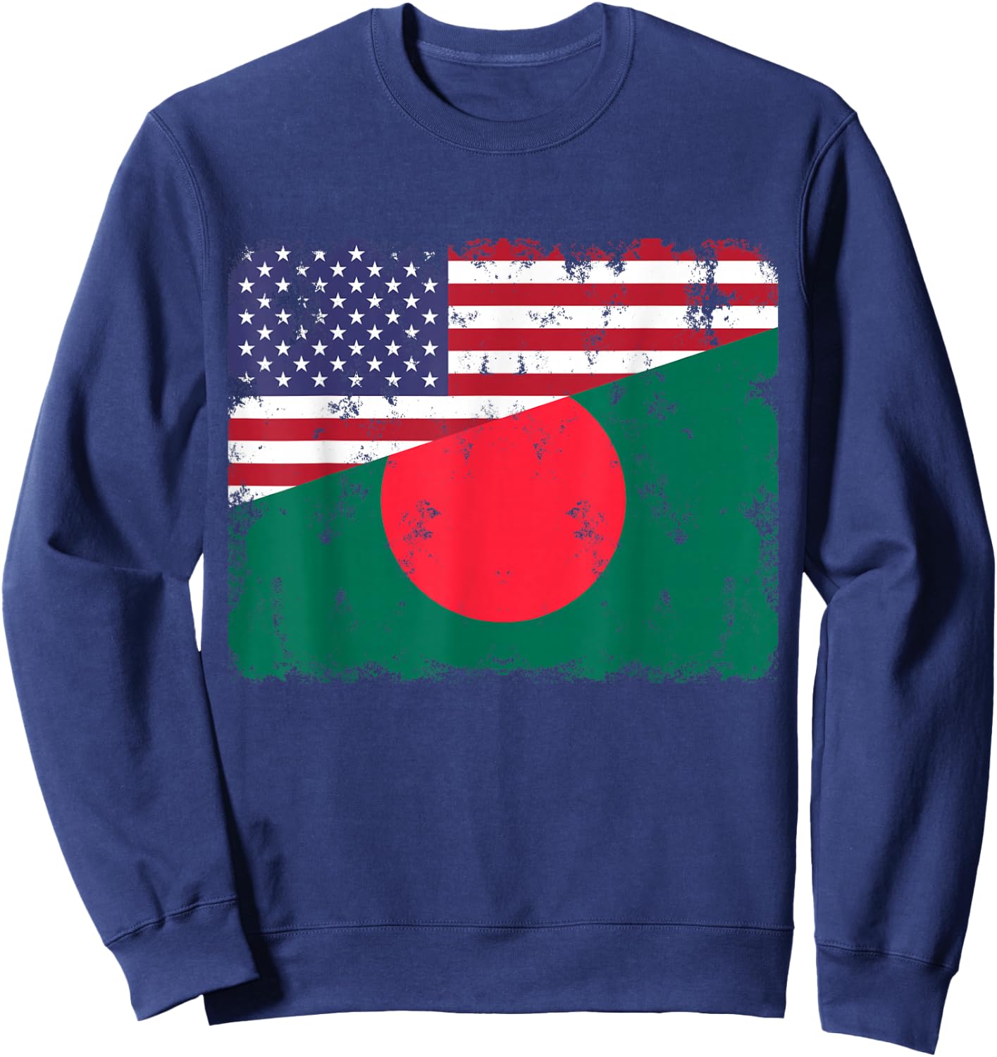 Bangladesh Pride Bangladeshi American Flag Roots Heritage Sweatshirt - Sweatshirt | Navy