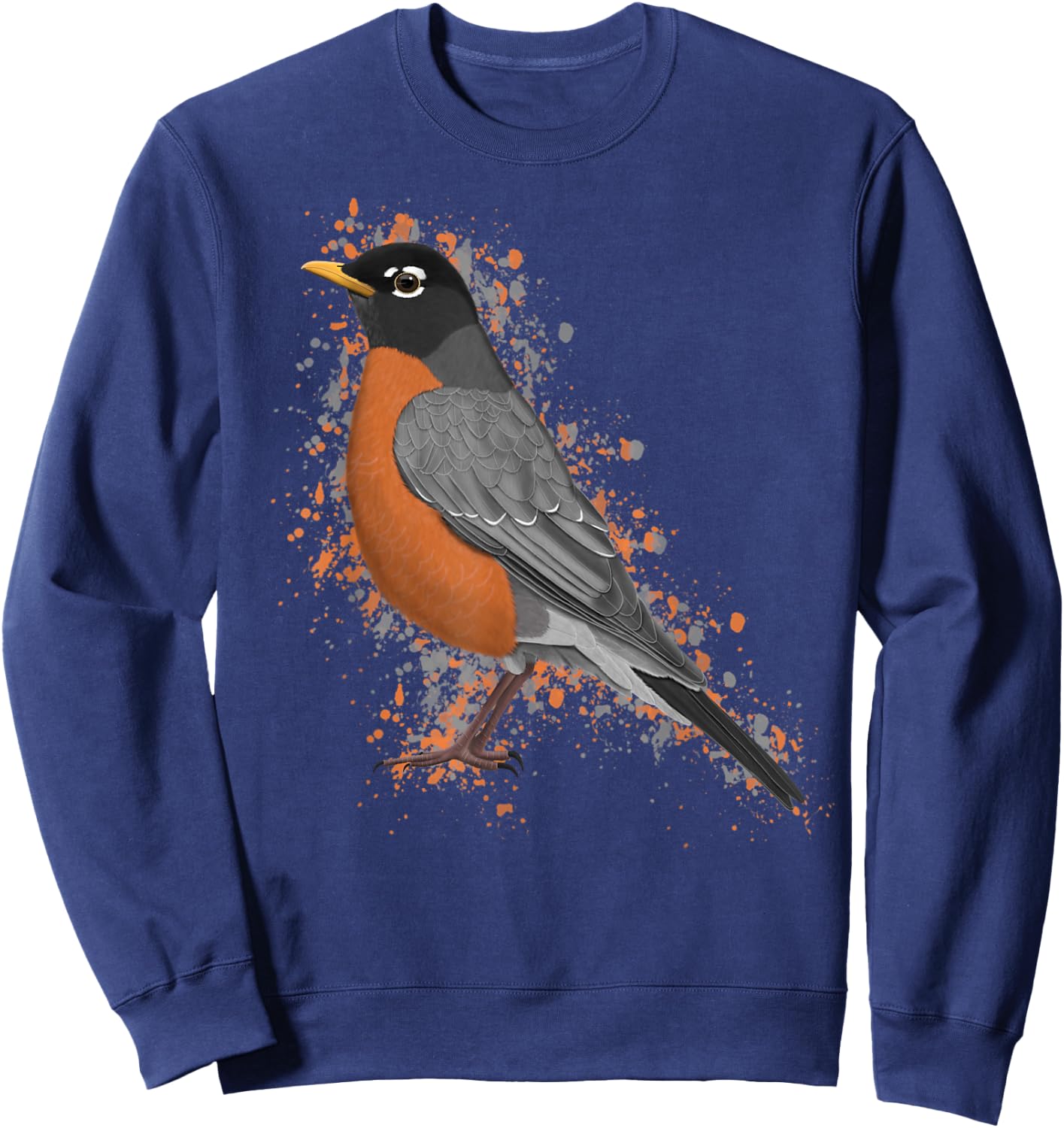 American Robin Bird Birder Birdlover Birdwatcher Animal Sweatshirt - Sweatshirt | Navy